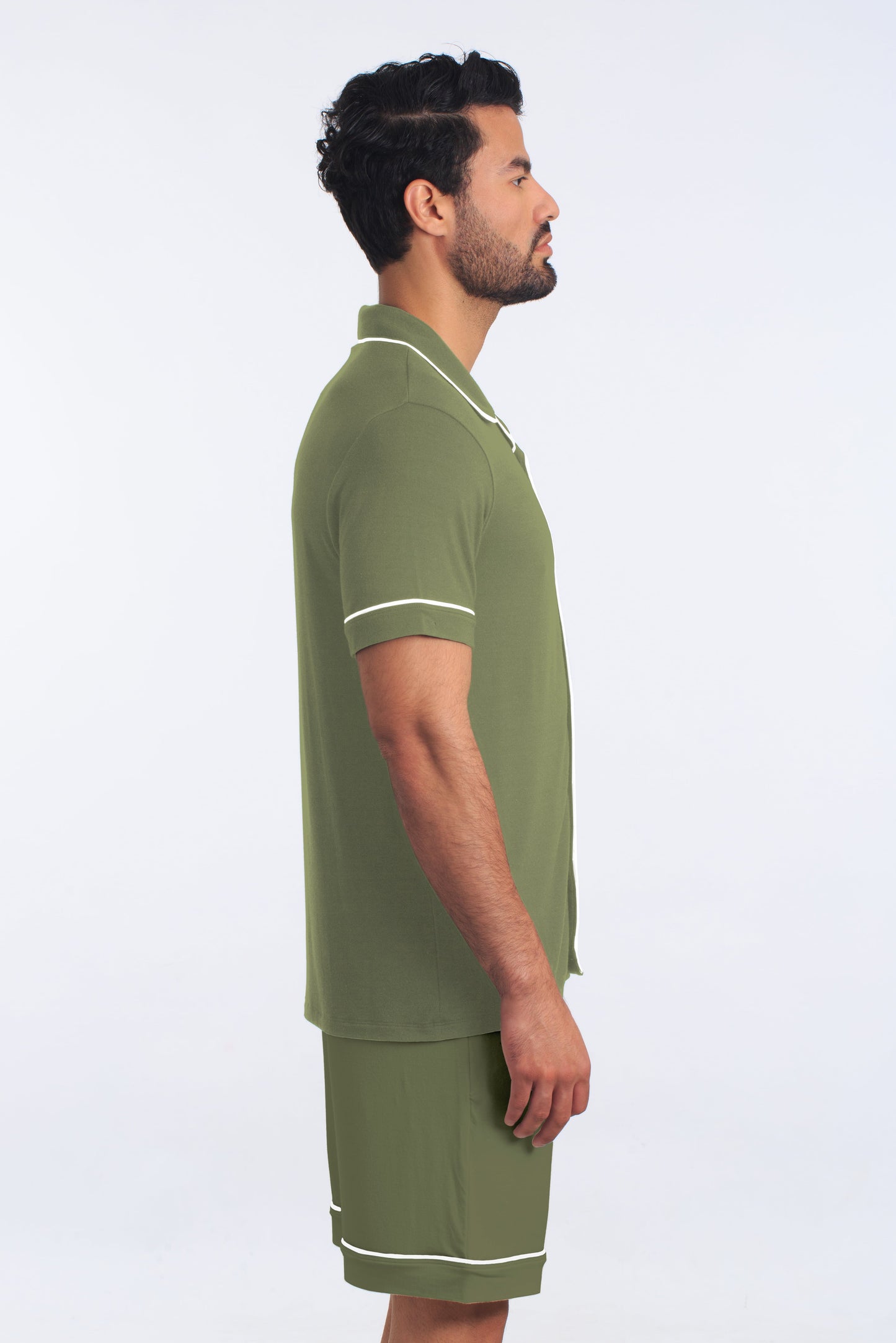 Loden Green PJ Dapper Set (Shirt + Short) JBFSH4115 Side