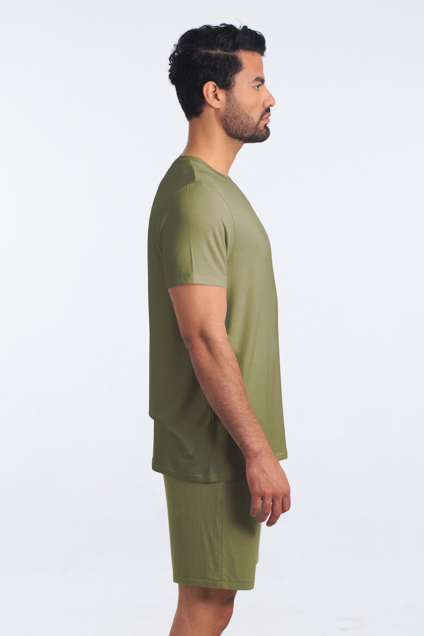 Loden Green PJ Set (Tee + Short) JSH-4102 Side