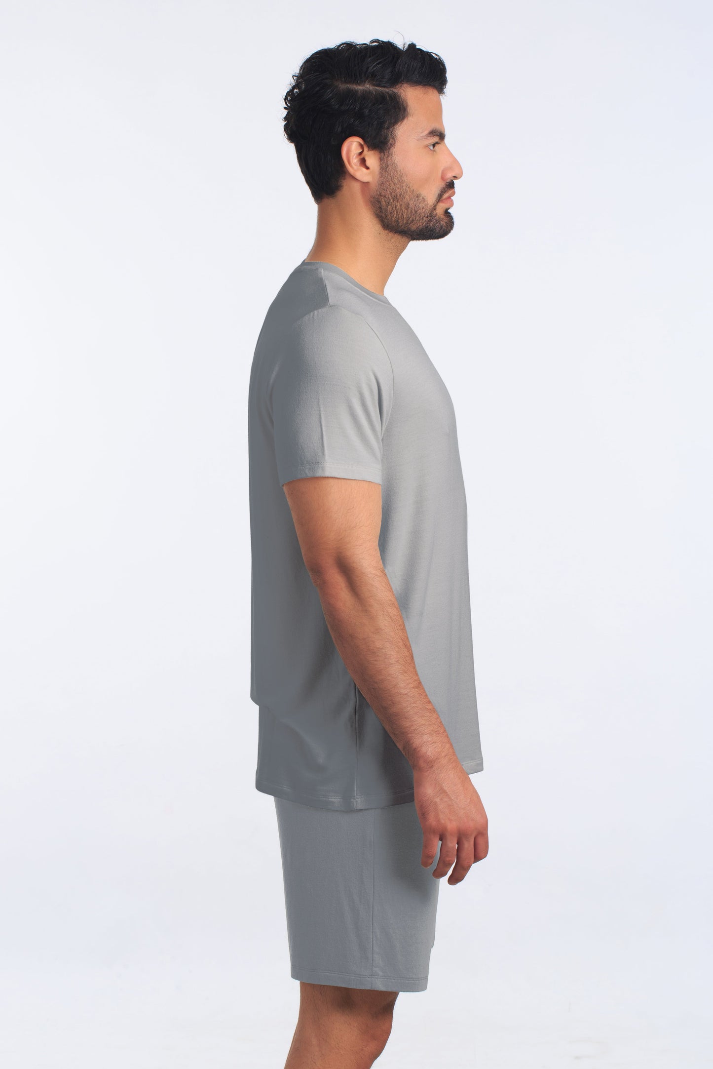Ultimate Grey PJ Set (Tee + Short) JSH-4103 Side