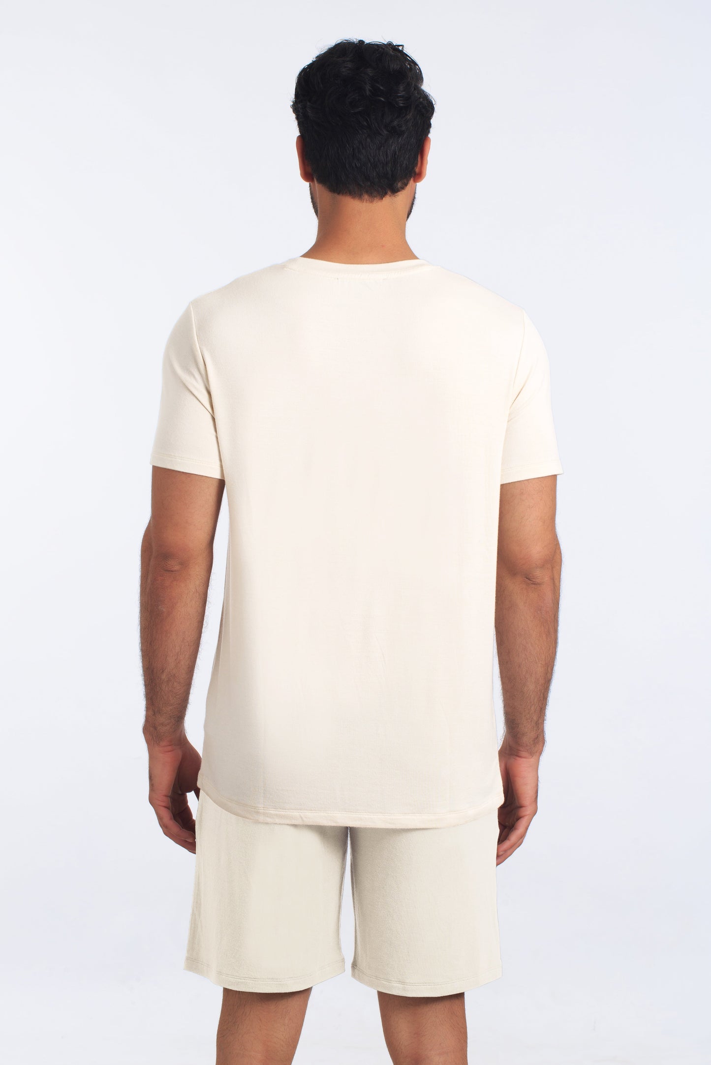 White PJ Set (Tee + Short) JSH-4106 Back