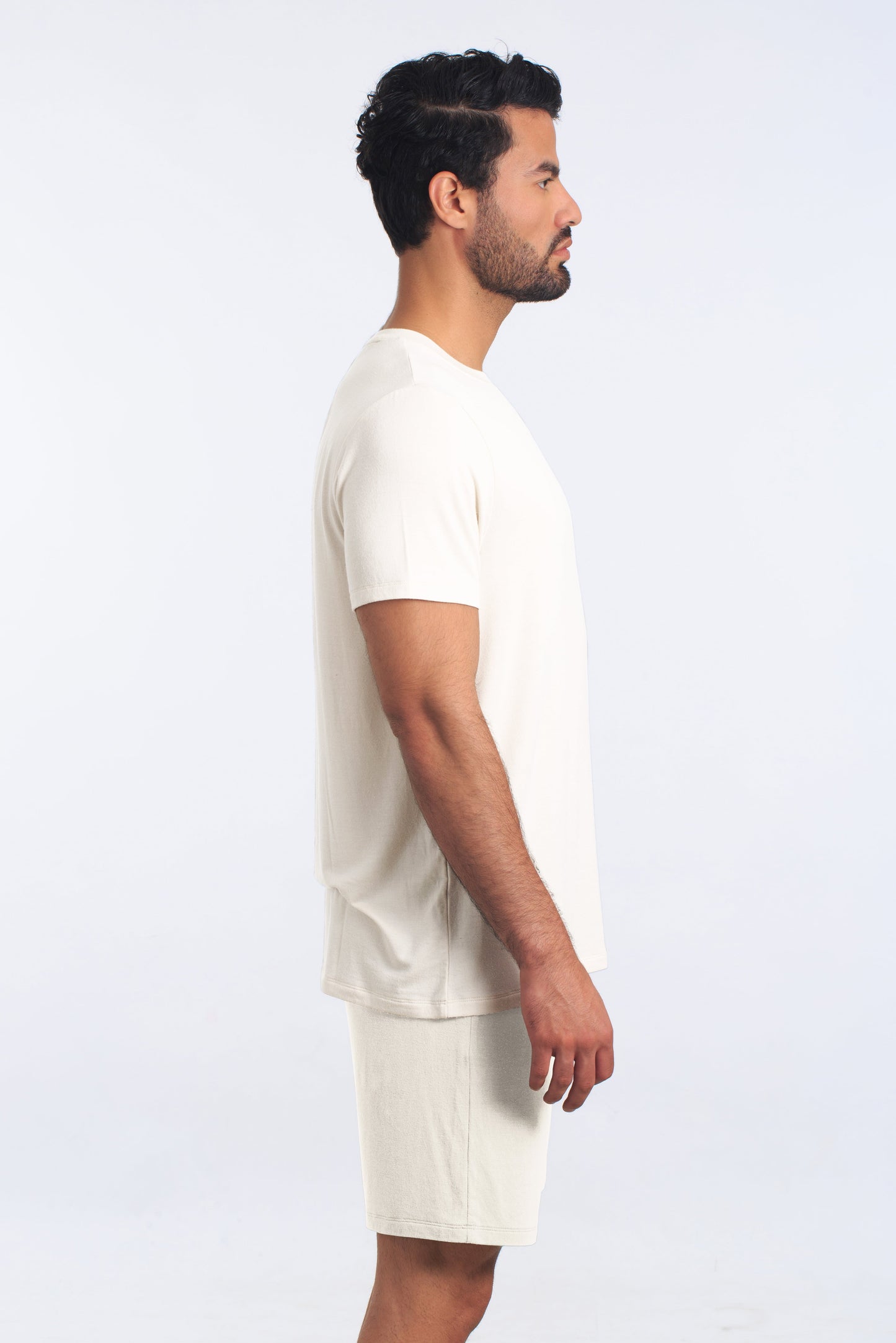White PJ Set (Tee + Short) JSH-4106 Side
