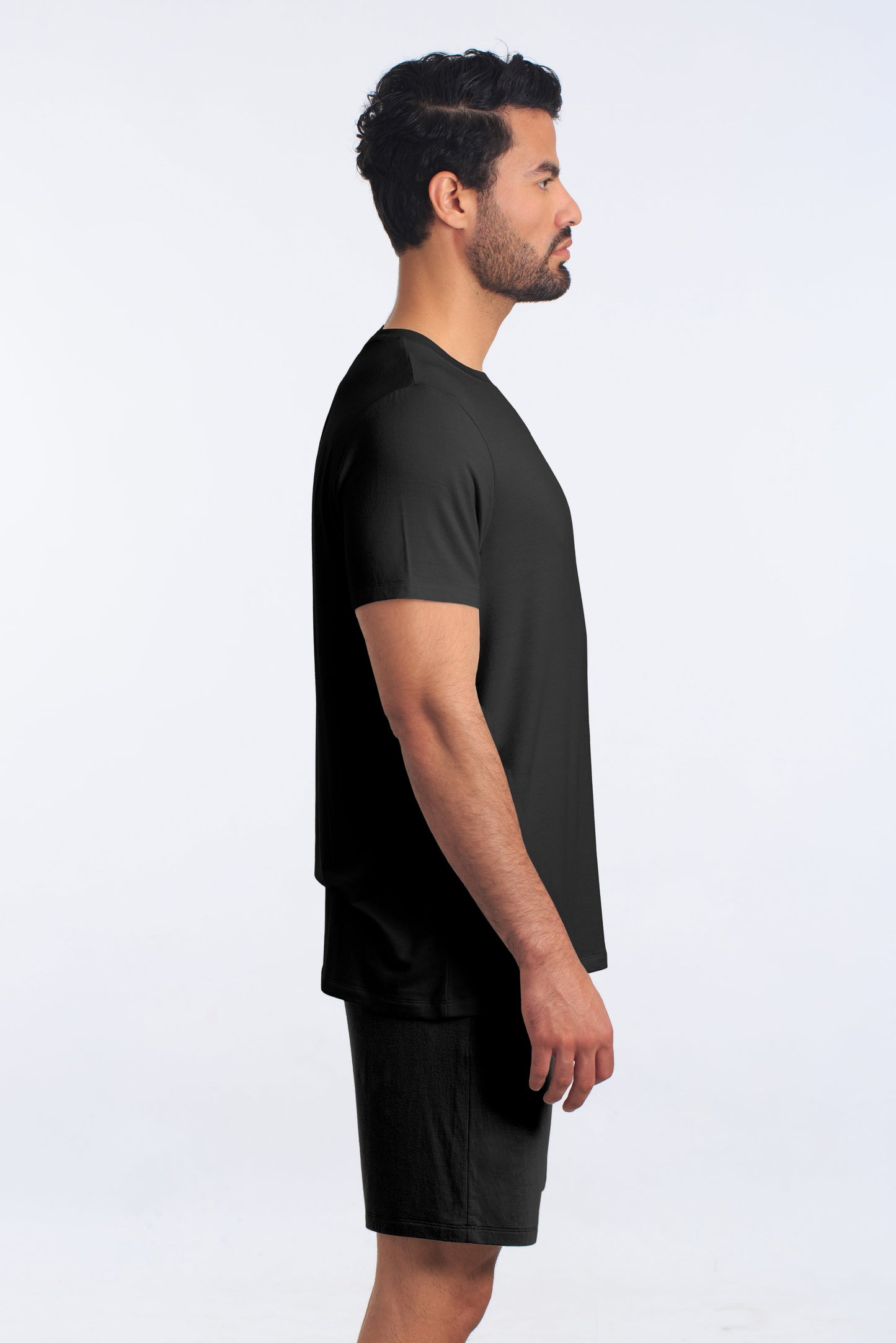 Black PJ Set (Tee + Short) JSH-4107 Side