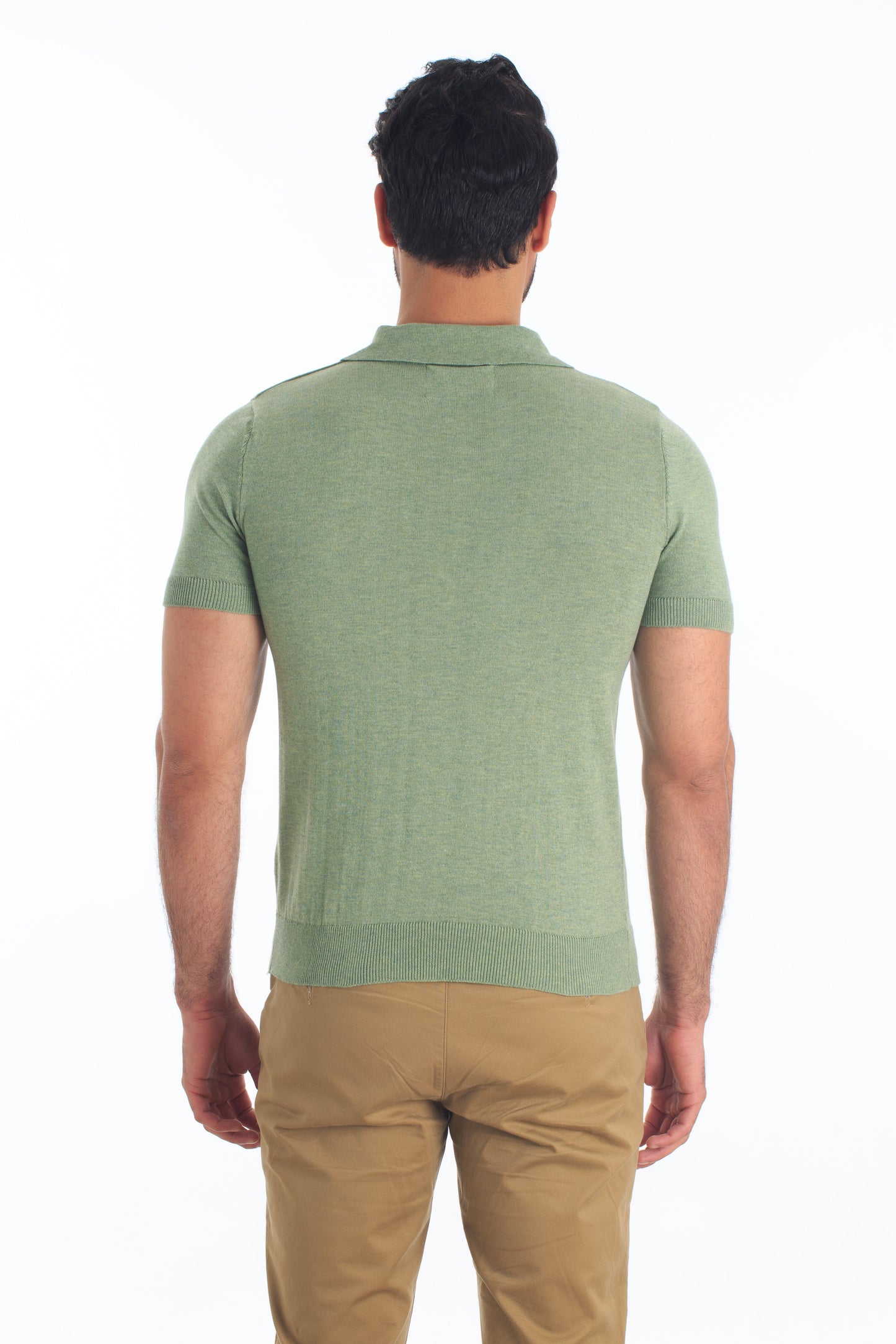 Loden Green Yarn Polo PK-3203 Back