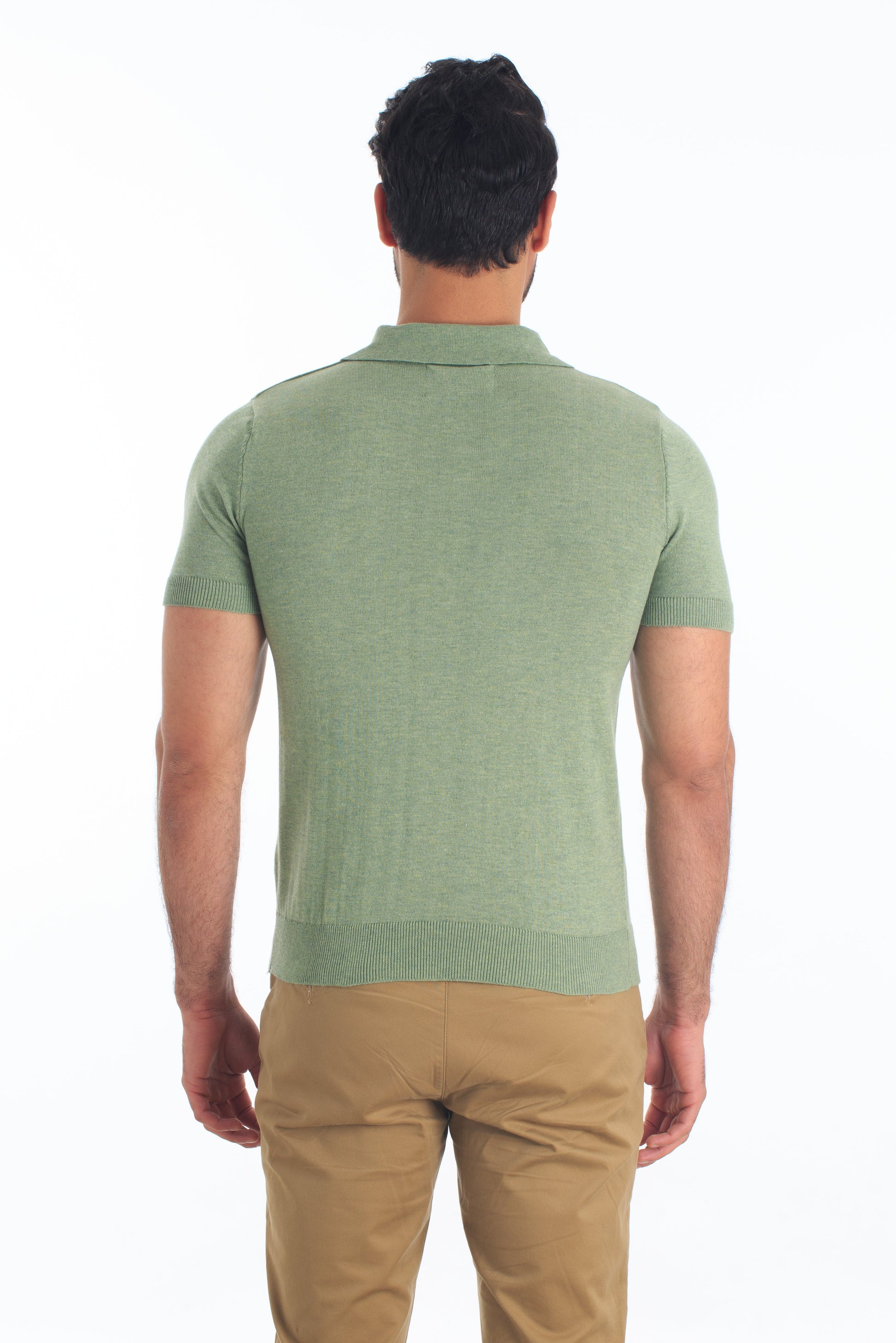 Loden Green Yarn Polo PK-3203 Back