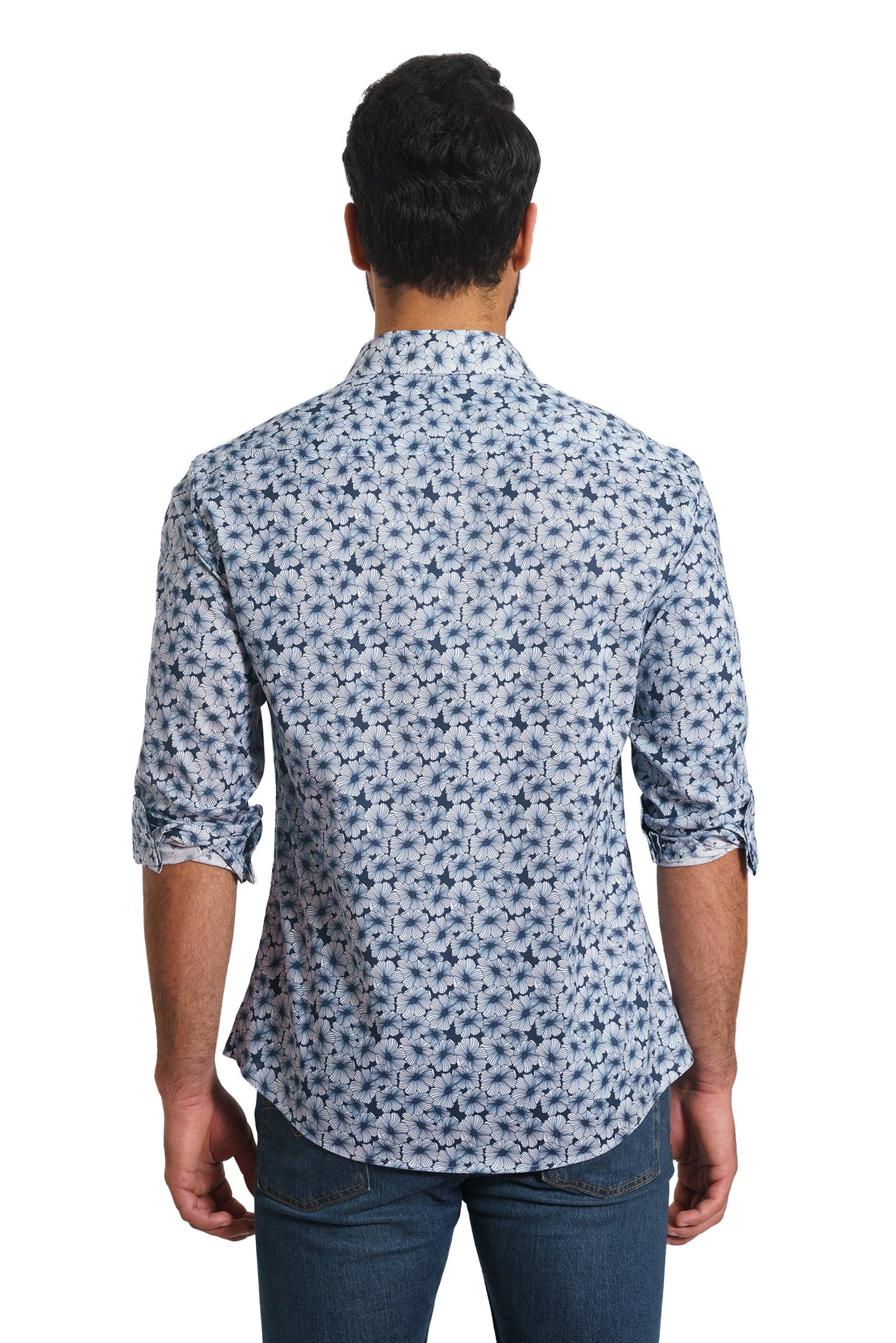 Midnight Blue Long Sleeve Shirt TH-2851 Back