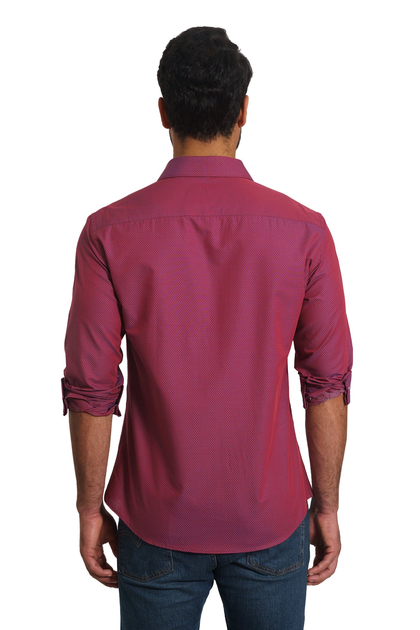 Maroon Long Sleeve Shirt TH-2855 Back