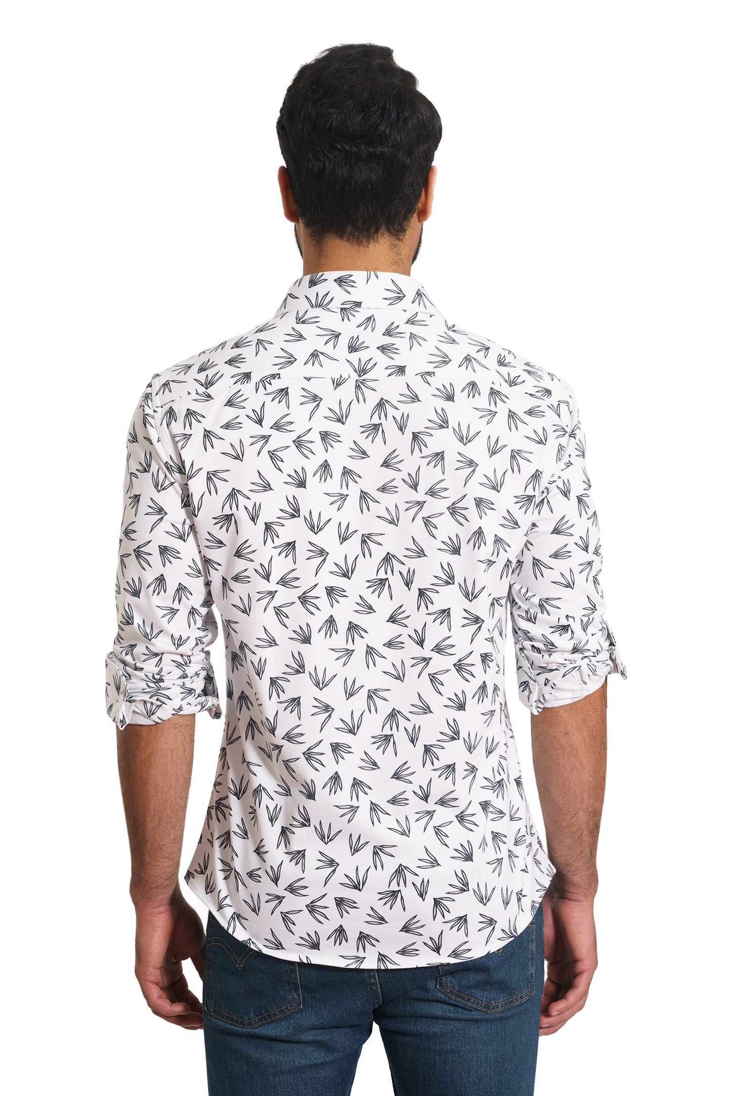White Long Sleeve Shirt TH-2862 Back
