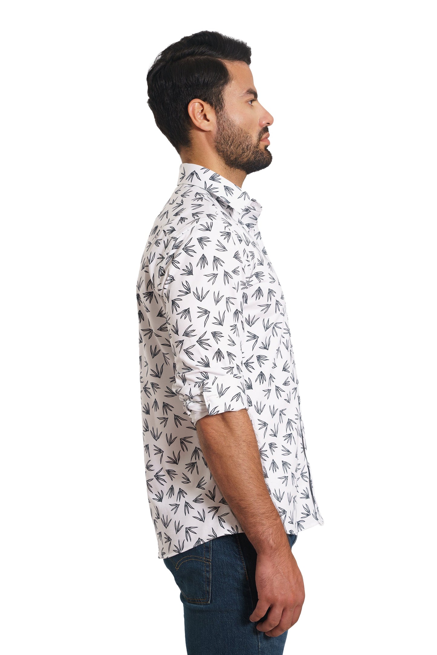 White Long Sleeve Shirt TH-2862 Side
