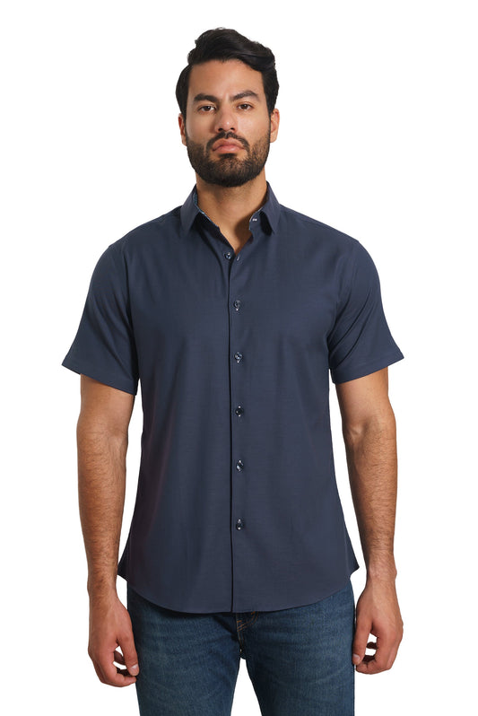 Navy Short Sleeve Shirt TH-2866SS Front