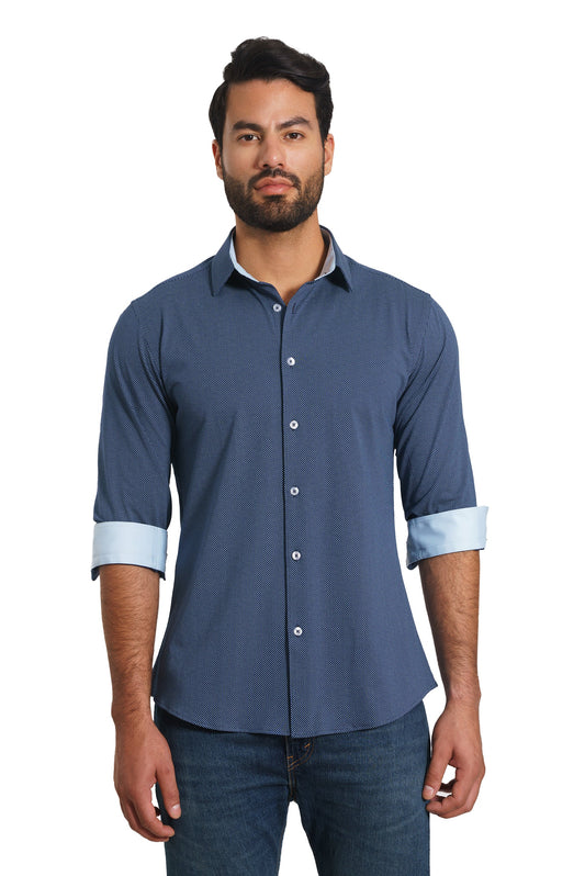 Blue Long Sleeve Shirt TH-2871 Front