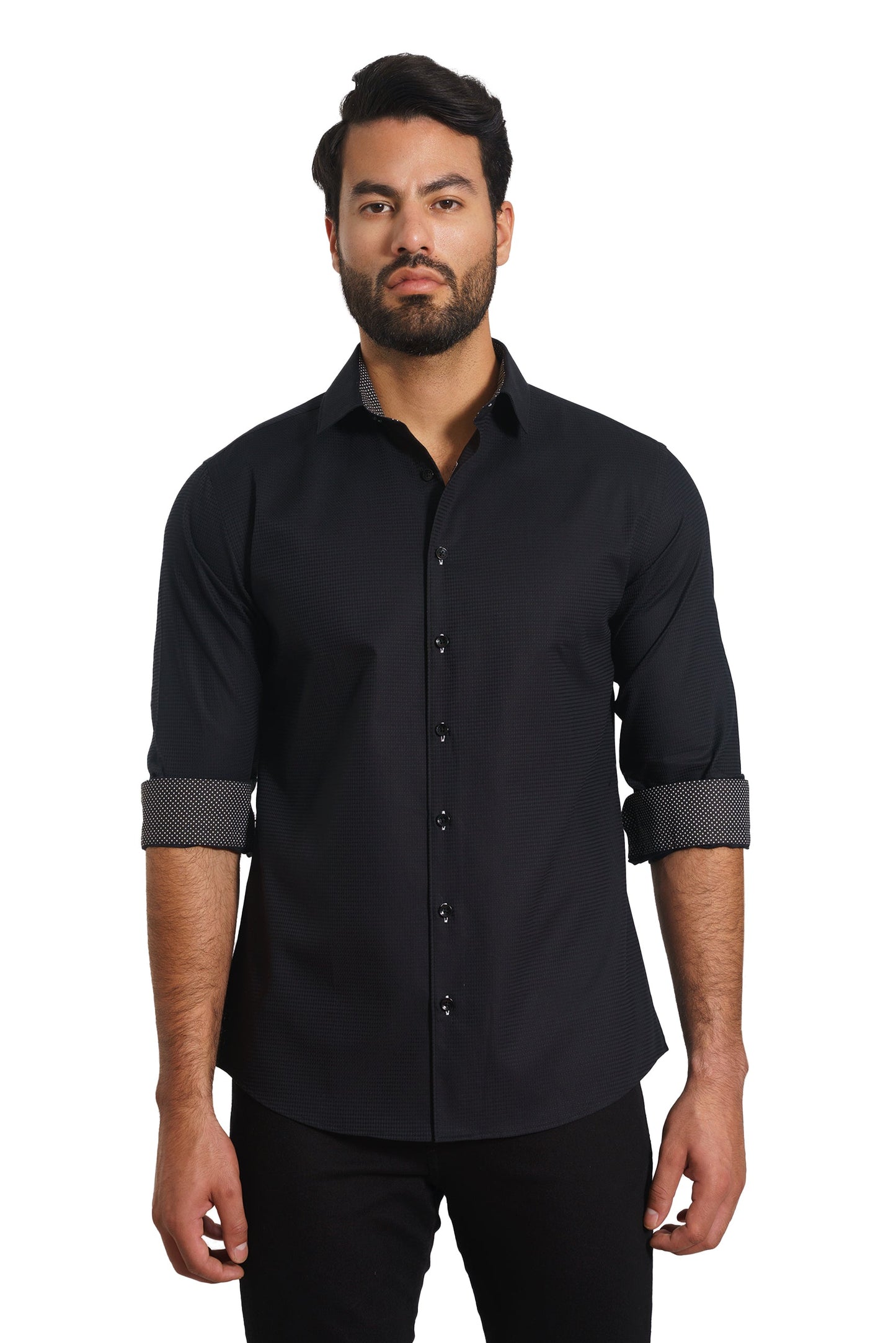 White Long Sleeve Shirt TH-2875 Front
