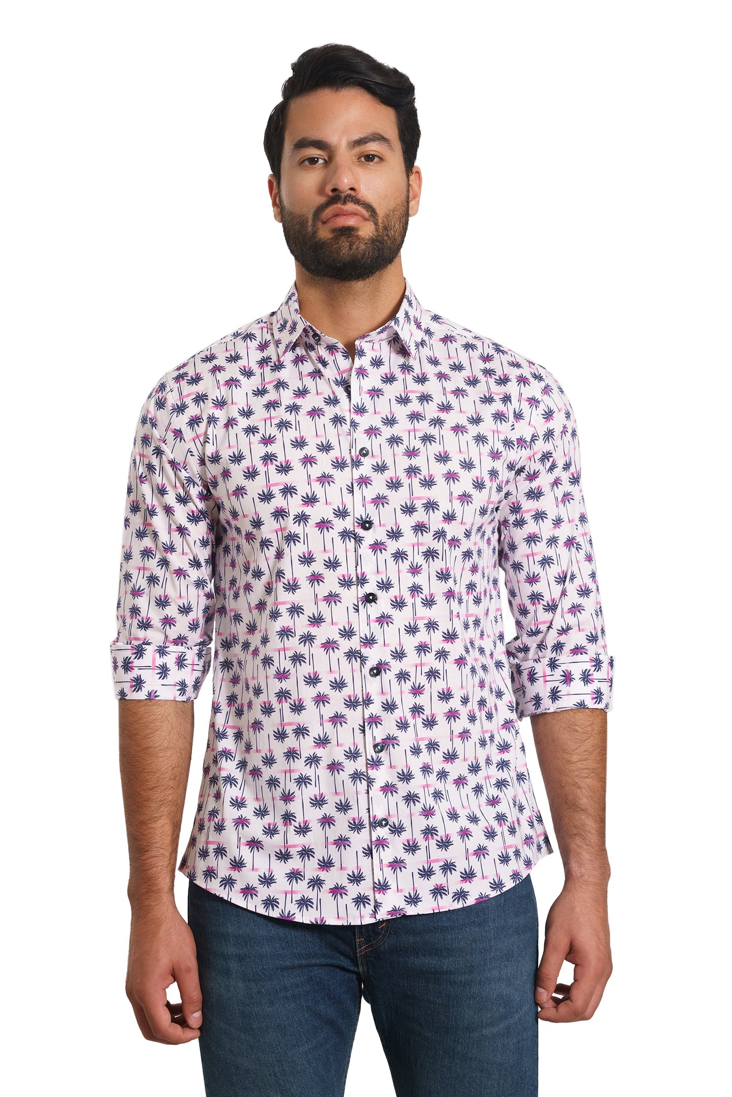 White Palms Long Sleeve Shirt TH-2880 Front