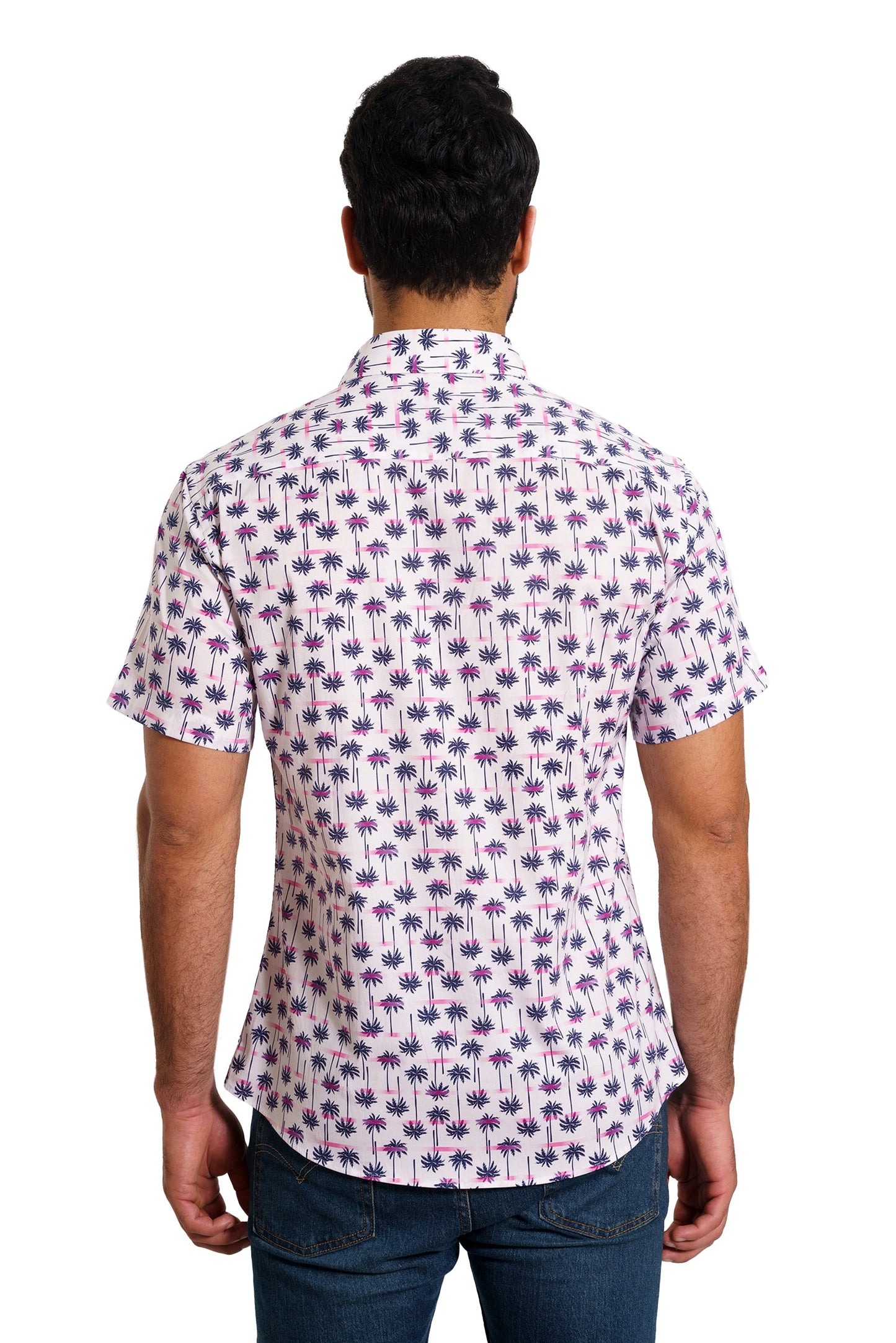 White Palms Short Sleeve Shirt TH-2881SS Back