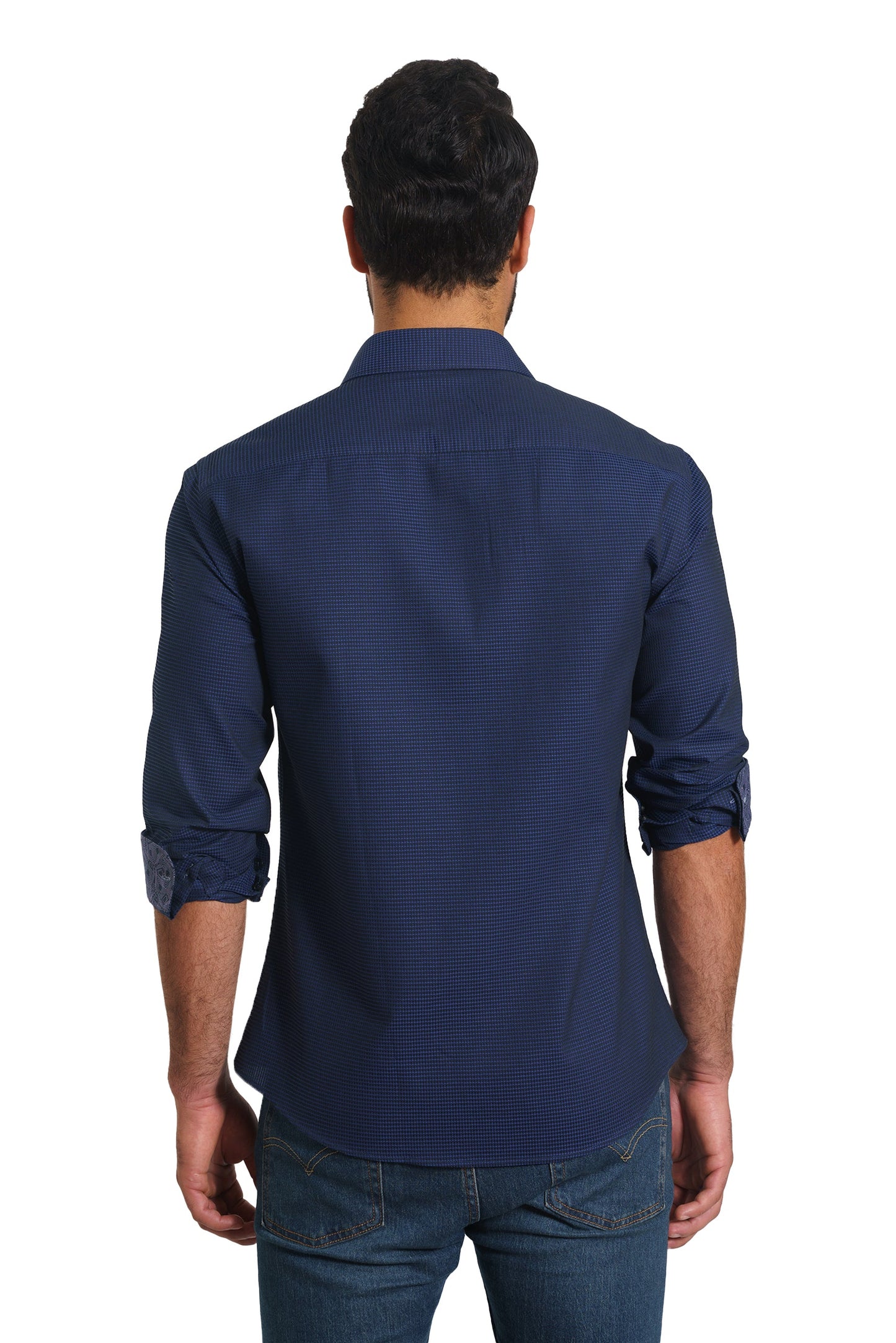Navy Long Sleeve Shirt TH-2882 Back