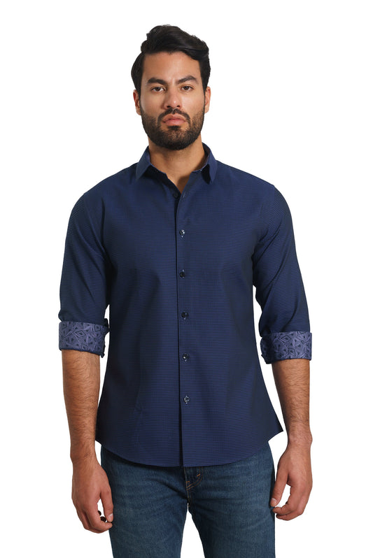 Navy Long Sleeve Shirt TH-2882 Front