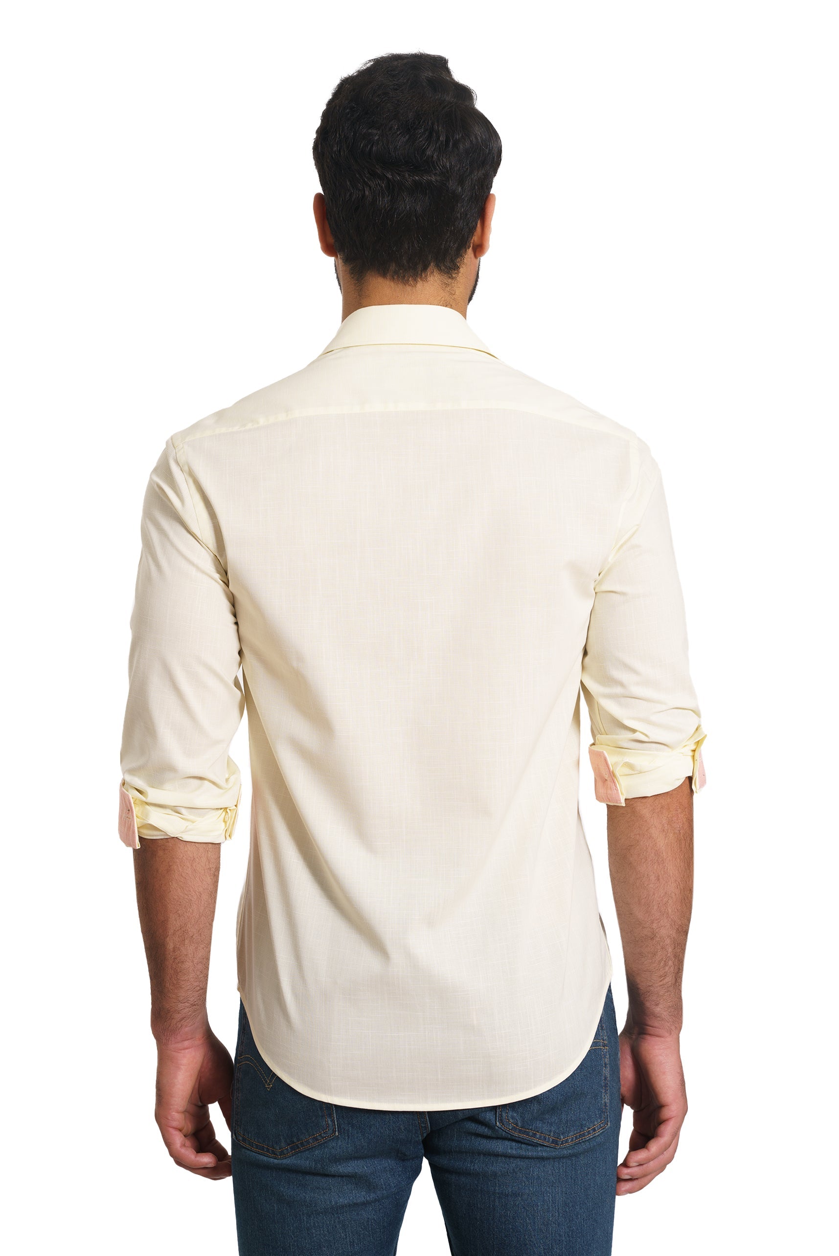 Yellow Long Sleeve Shirt TP-7128 Back
