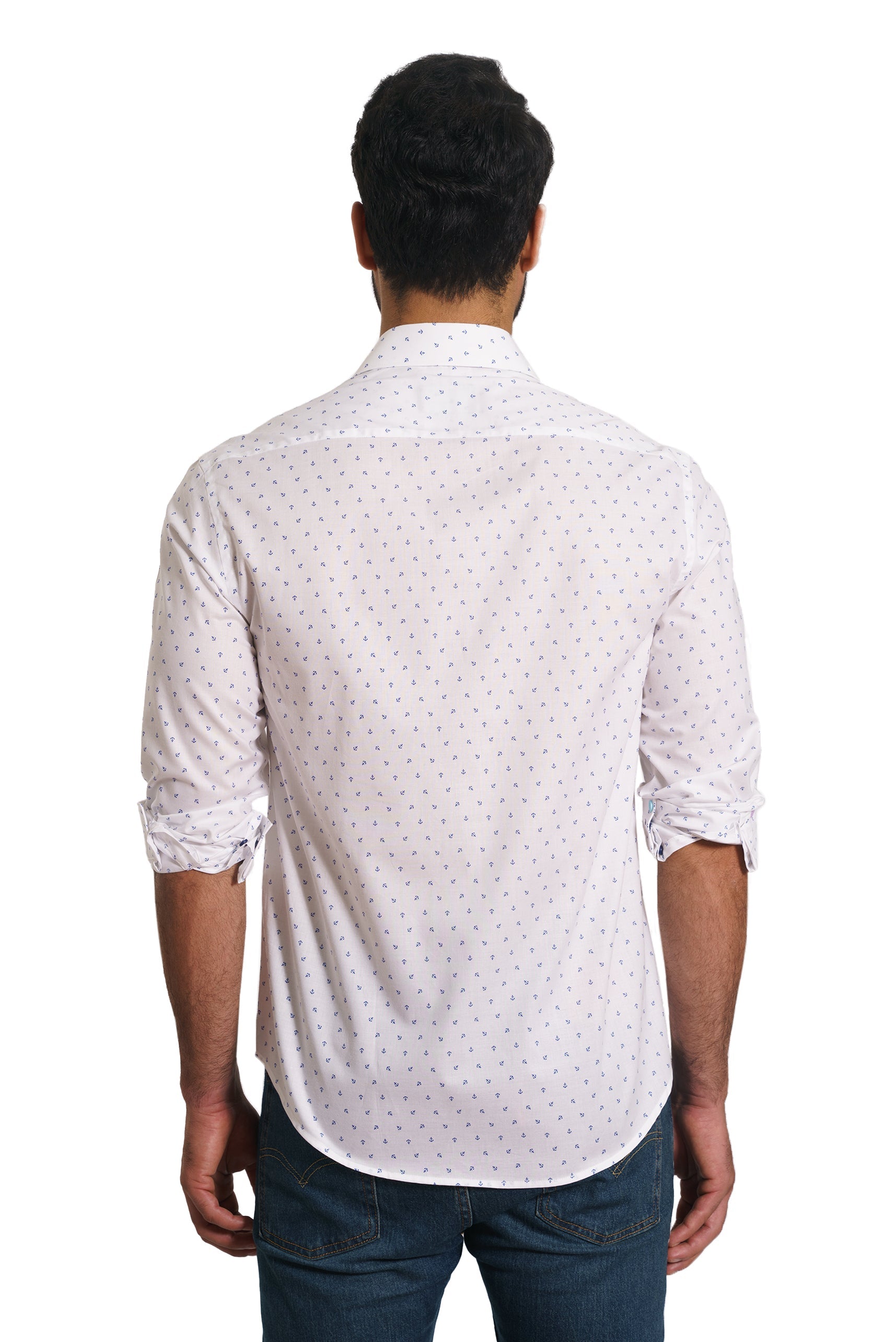 White Long Sleeve Shirt TP-7135 Back