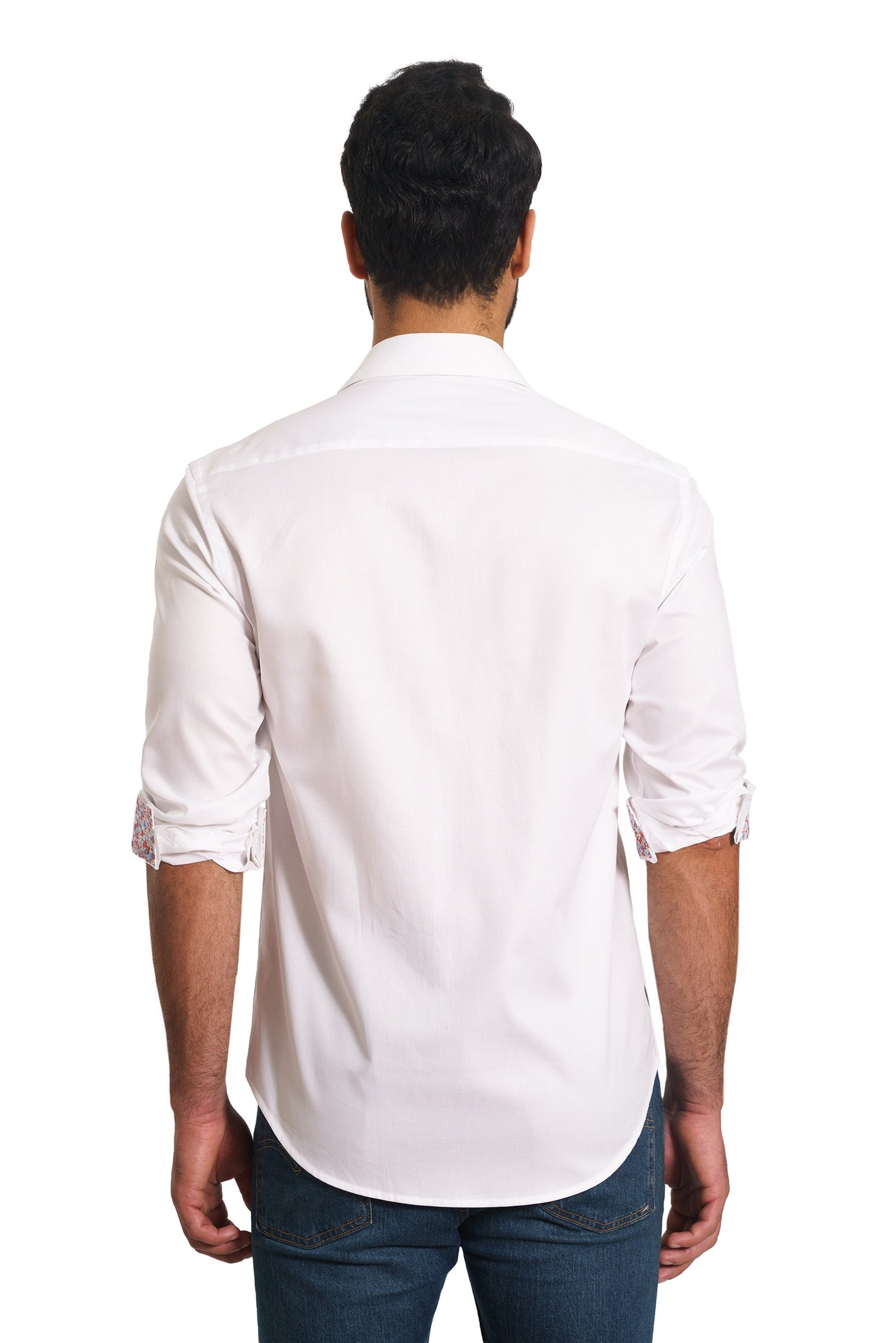 White Long Sleeve Shirt TP-7143 Back
