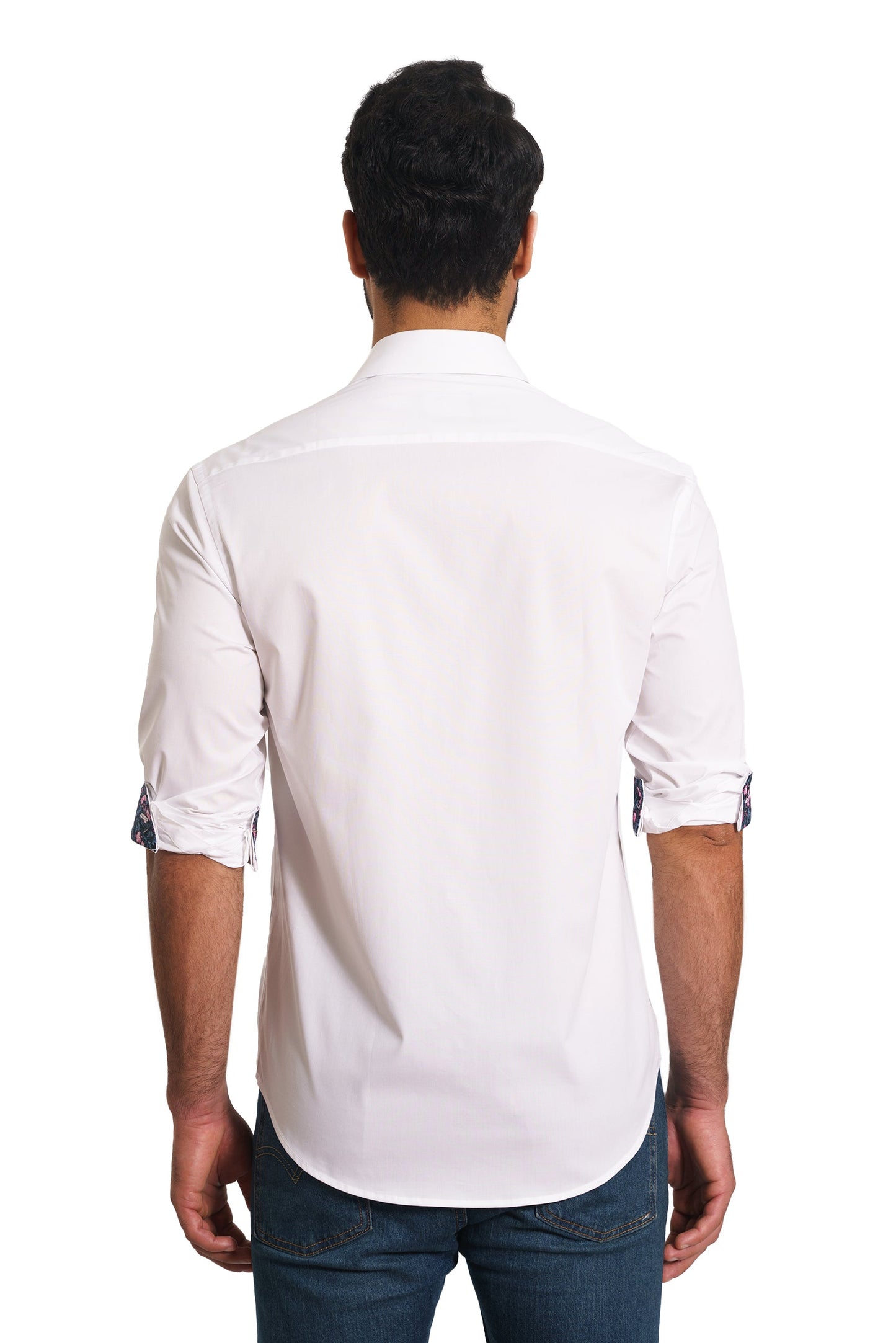White Long Sleeve Shirt TP-7144 Back