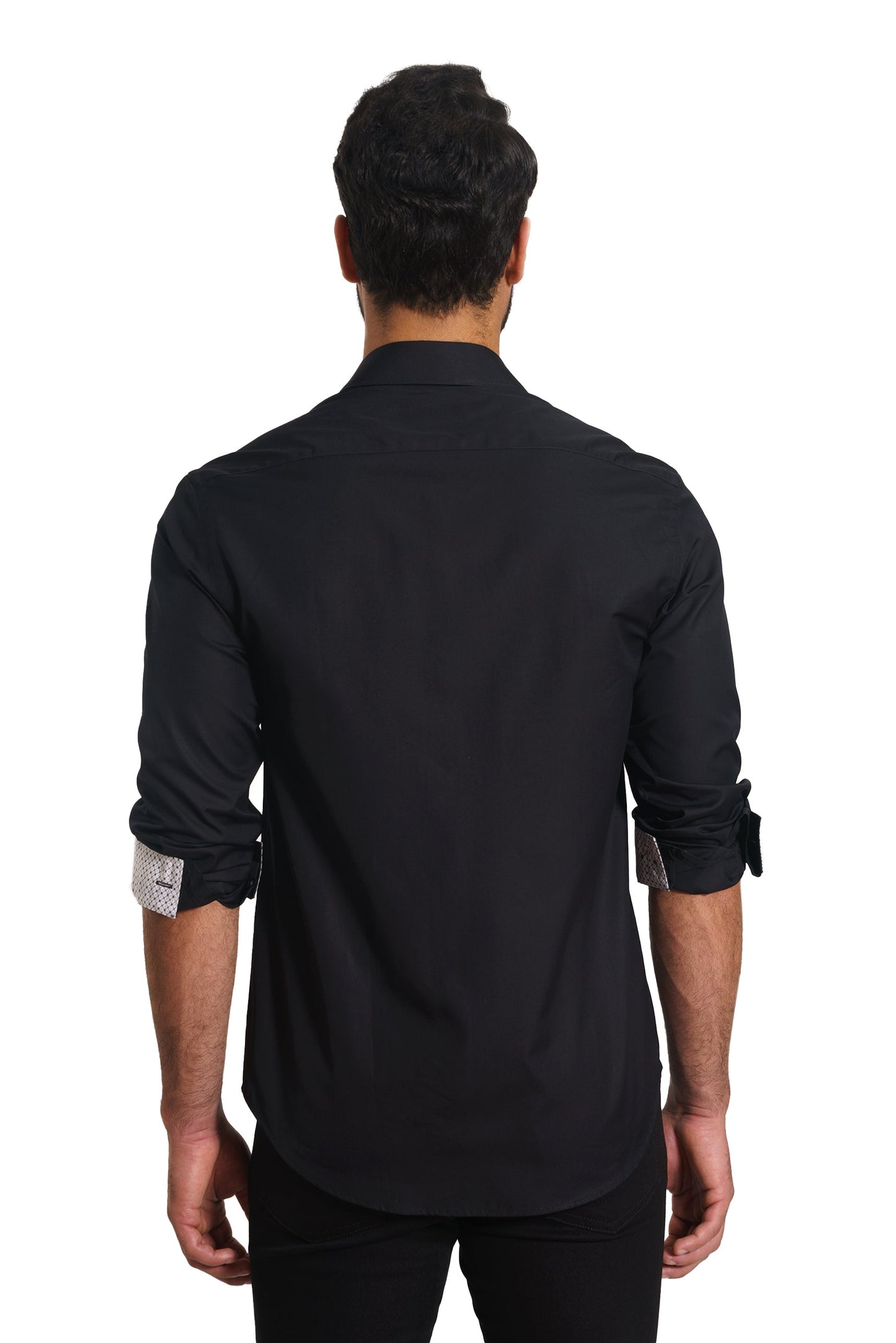 Black Long Sleeve Shirt TP-7145 Back