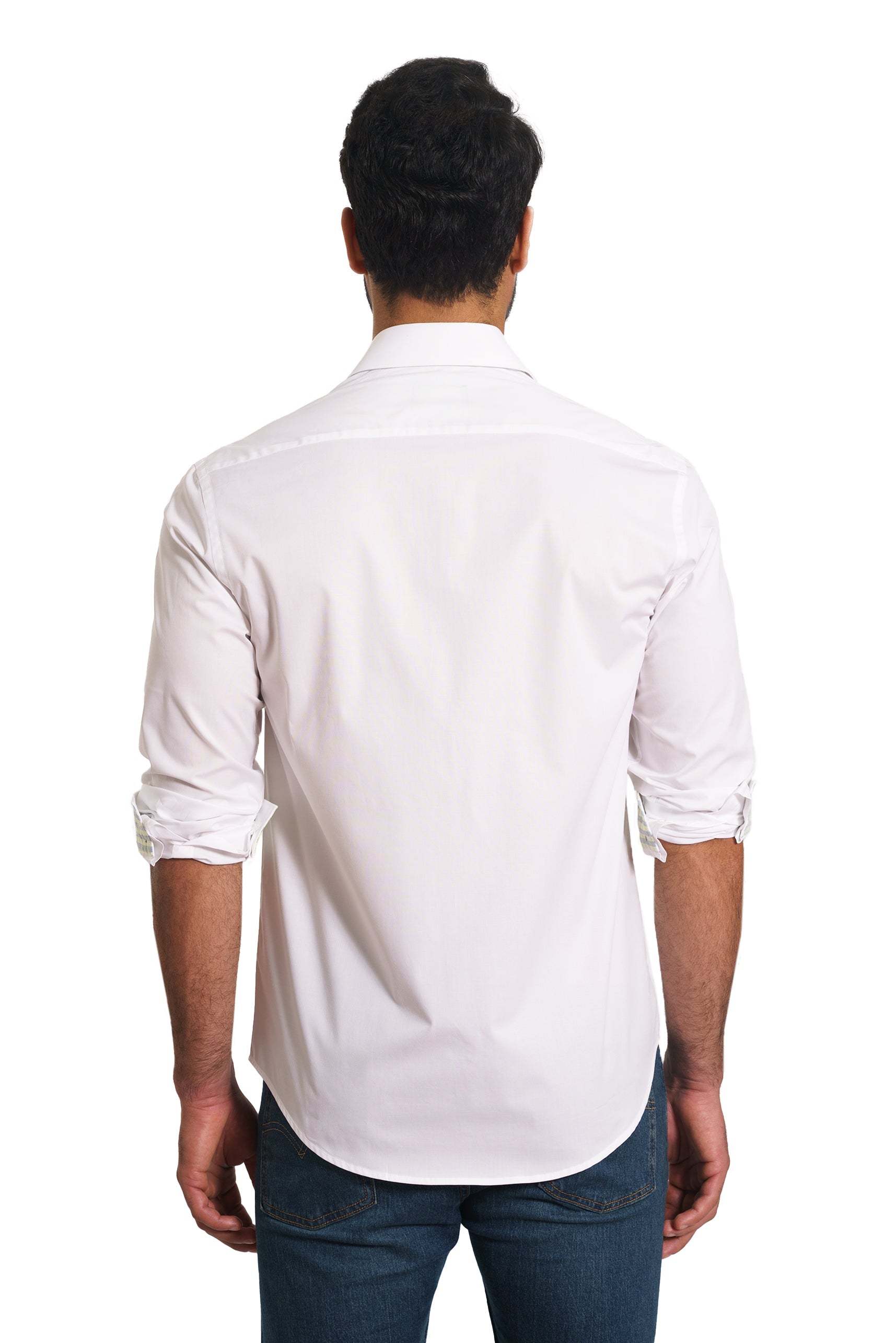 White Long Sleeve Shirt TP-7146 Back