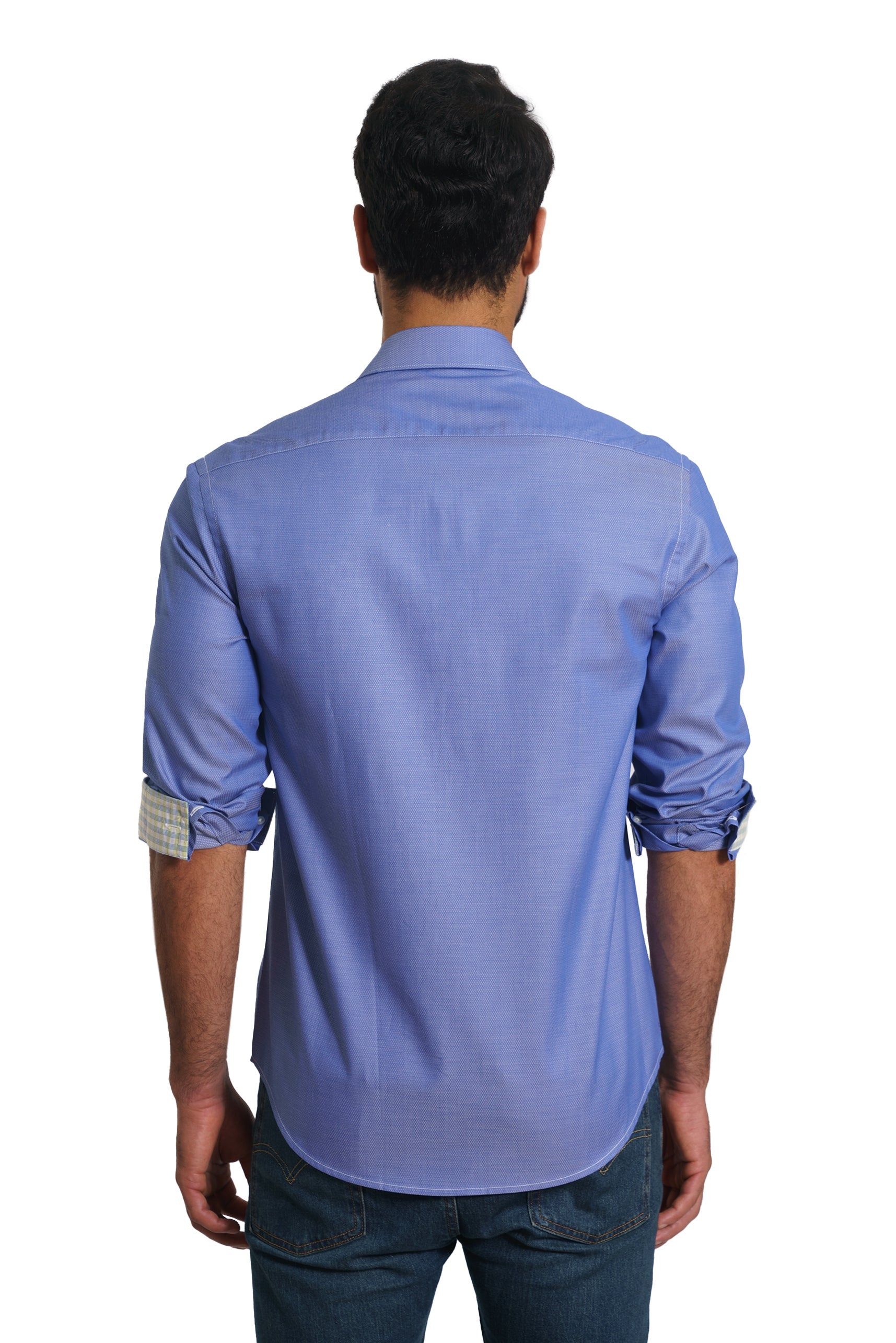 Blue Long Sleeve Shirt TP-7147 Back