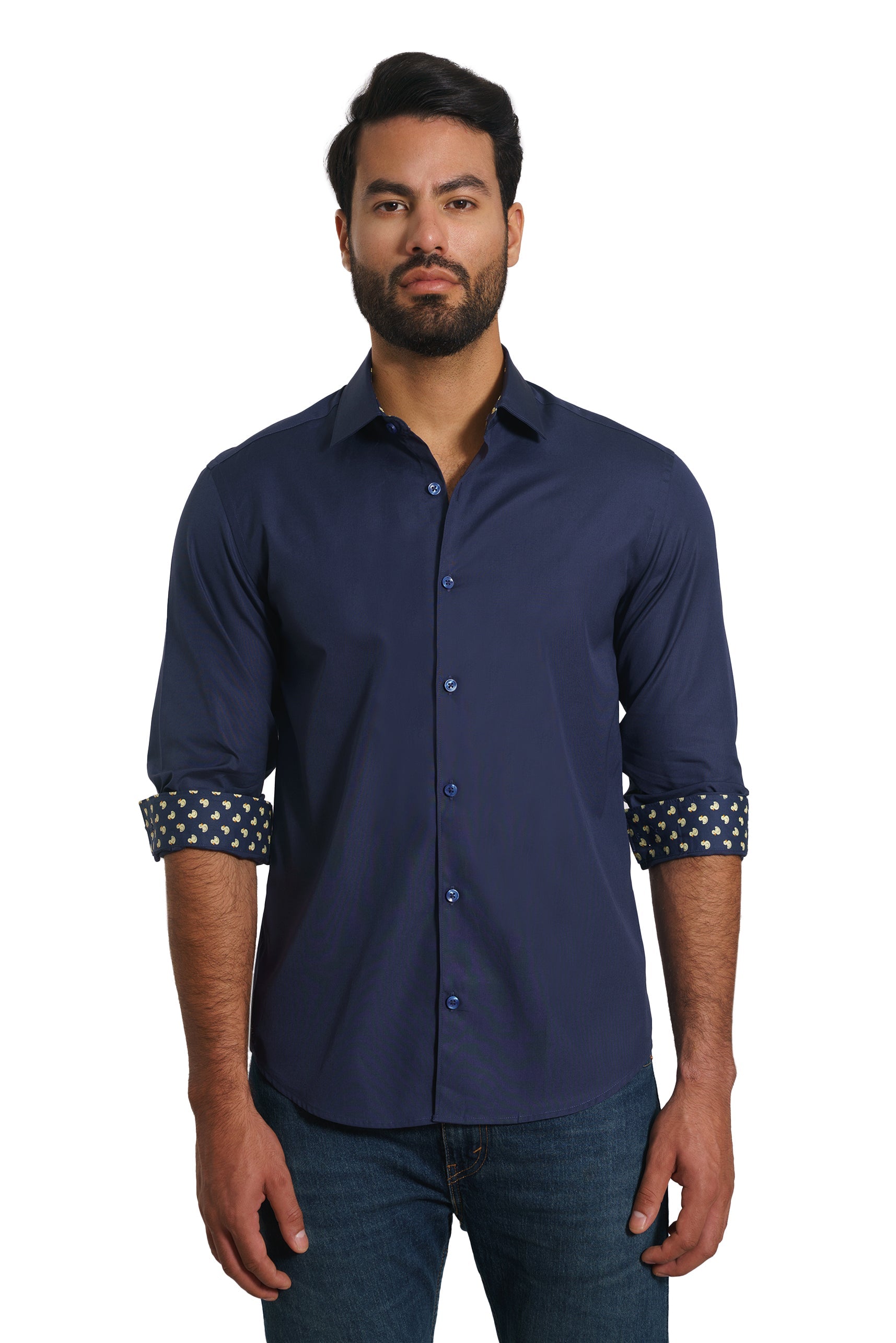 jared lang dress shirt Black Long Sleeve Shirt | Men's Designer Shirt