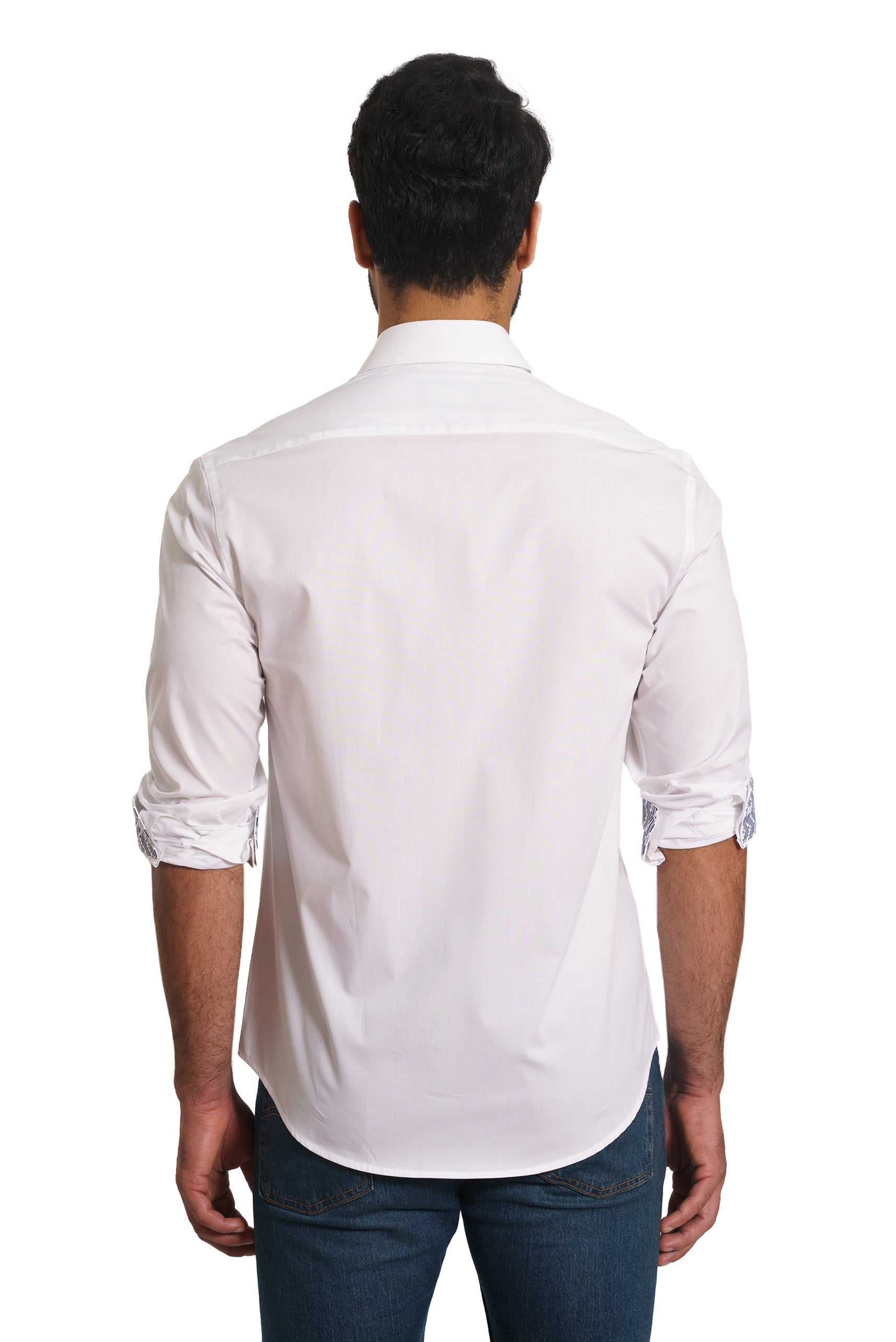 White Long Sleeve Shirt TP-7151 Back