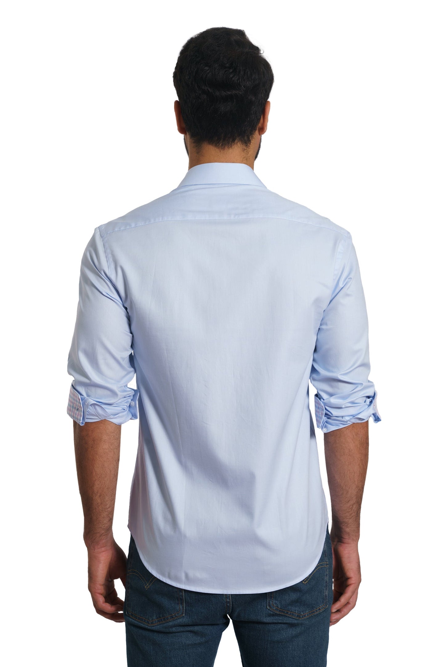 Light Blue Long Sleeve Shirt TP-7152 Back