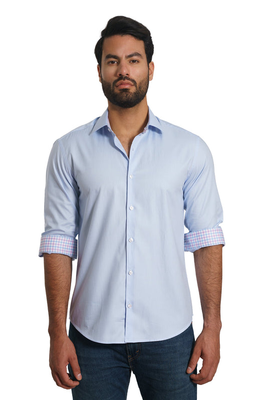 Light Blue Long Sleeve Shirt TP-7152 Front