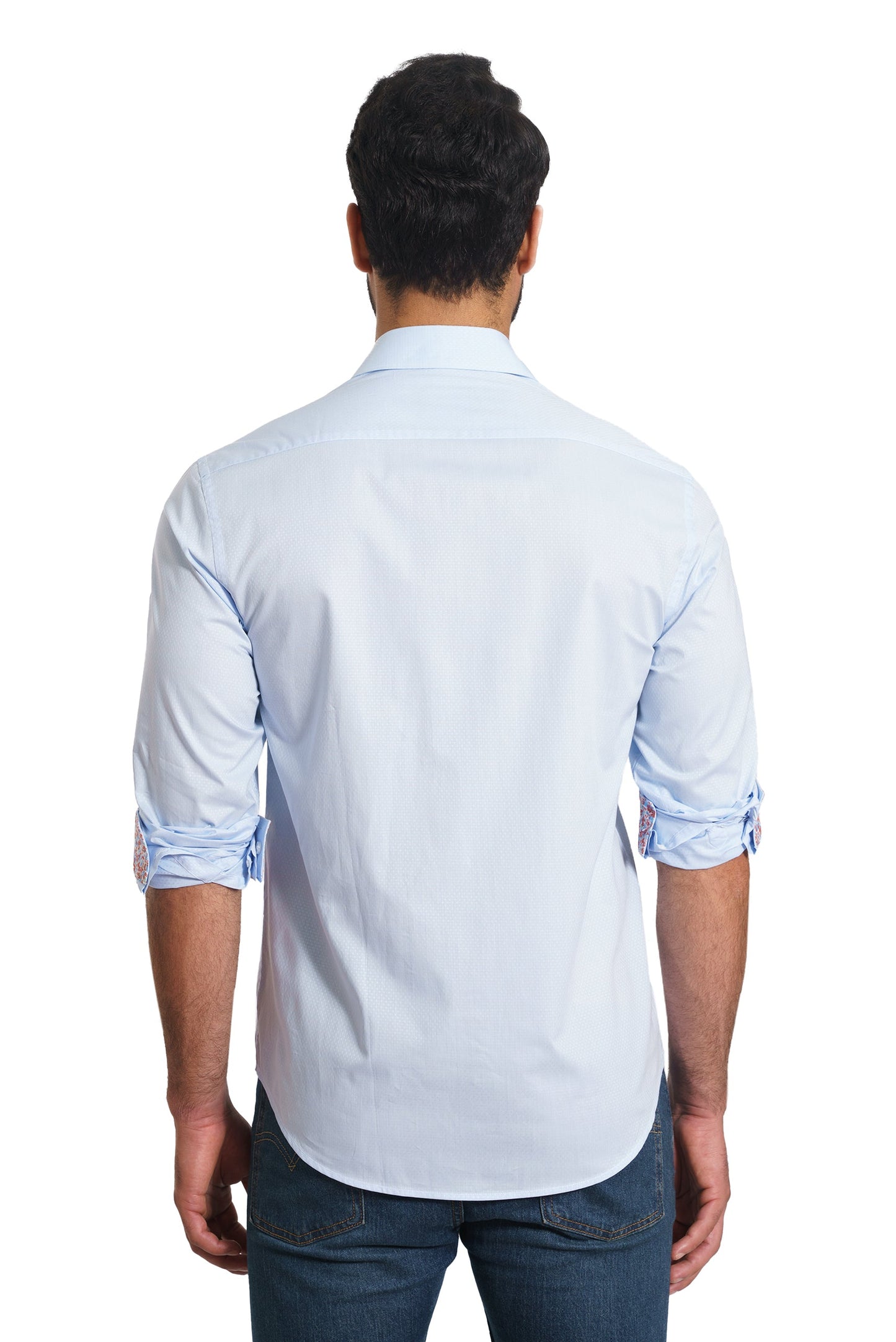 Baby Blue Long Sleeve Shirt TP-7153 Back