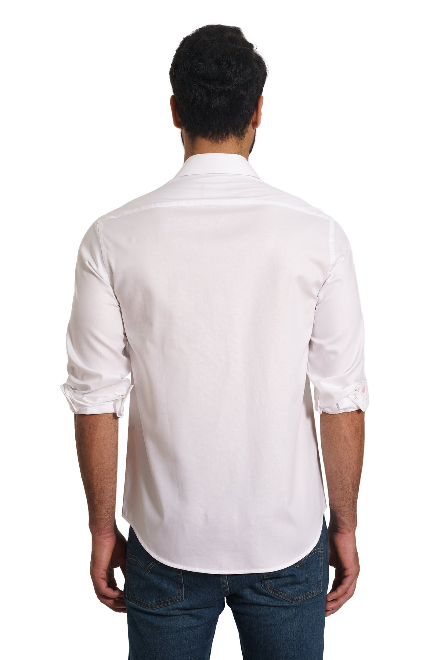 White Long Sleeve Shirt TP-7156 Back