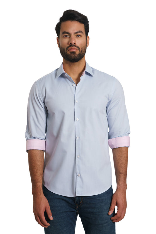 Light Blue Long Sleeve Shirt TP-7158 Front