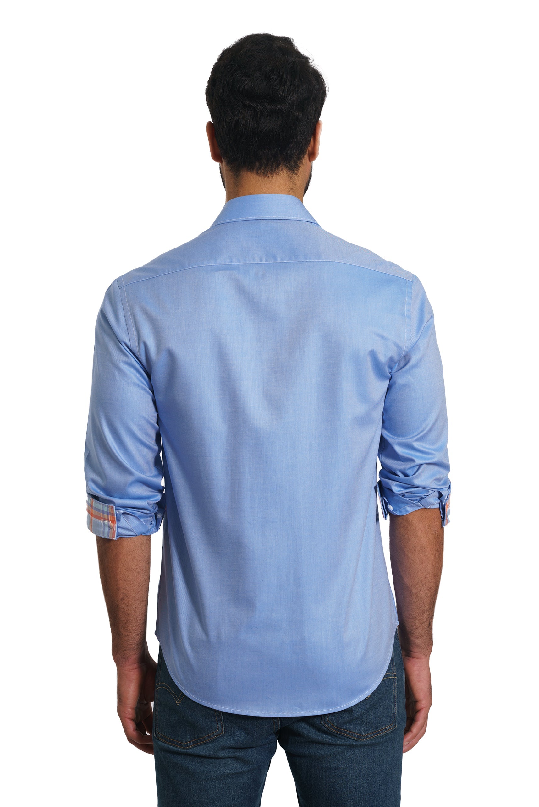 Blue Long Sleeve Shirt TP-7159 Back