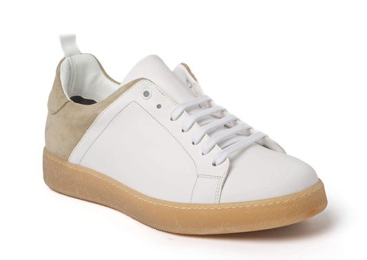 White Beige Sneakers for Men 3839-WB - Jared Lang