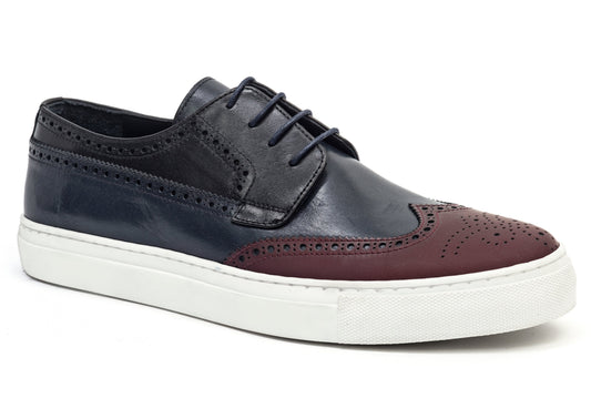 Navy Burgundy Sneakers for Men 49133-BGY.