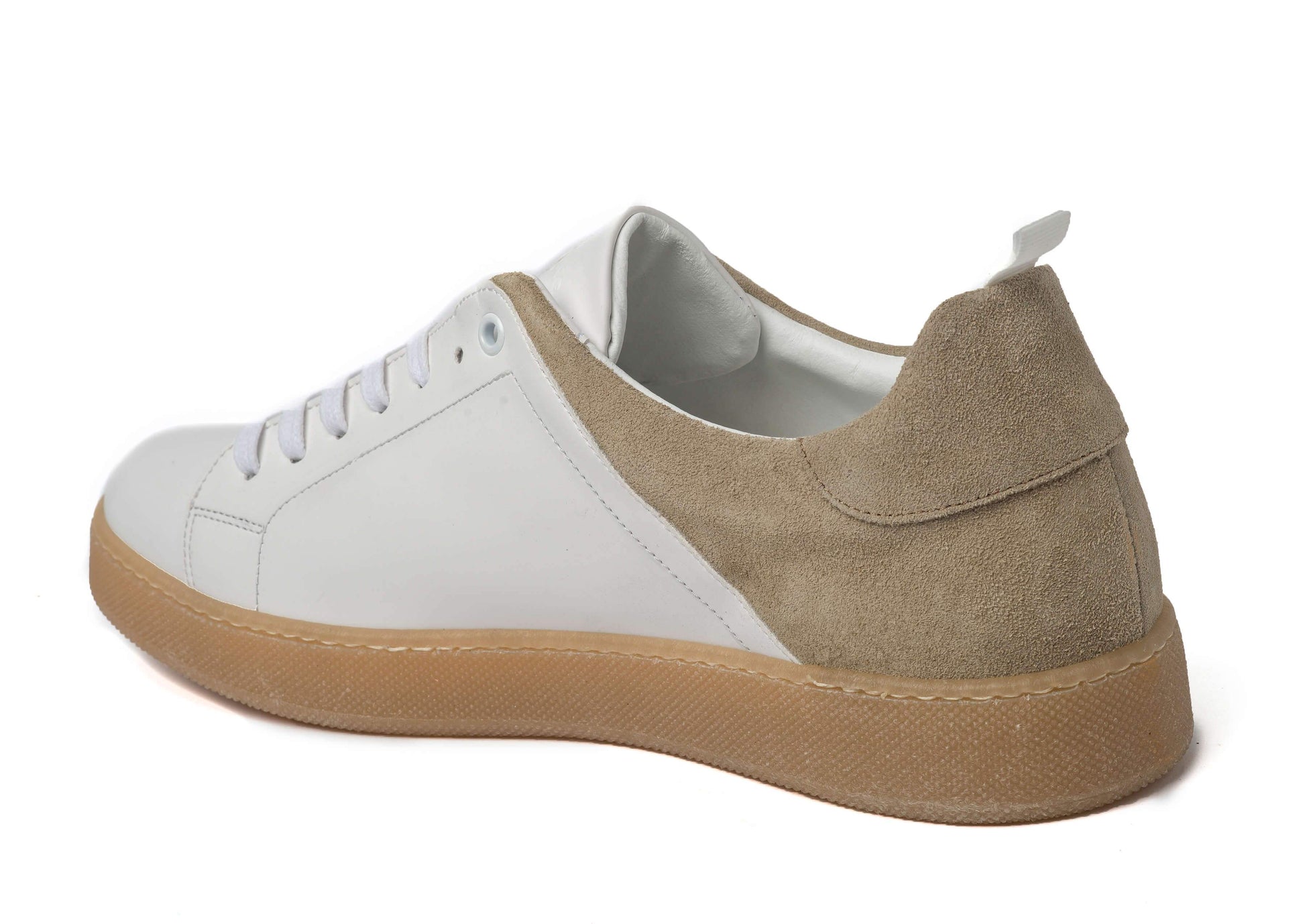 White Beige Sneakers for Men 3839-WB - Jared Lang