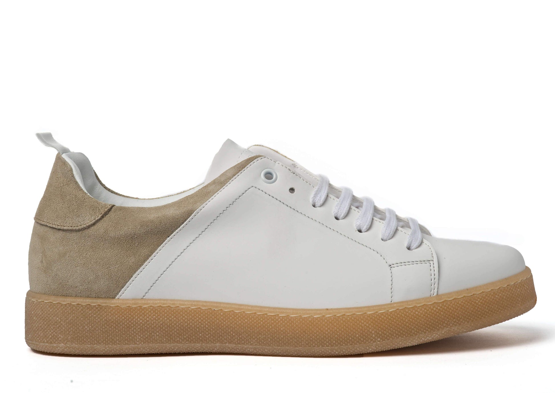 White Beige Sneakers for Men 3839-WB - Jared Lang