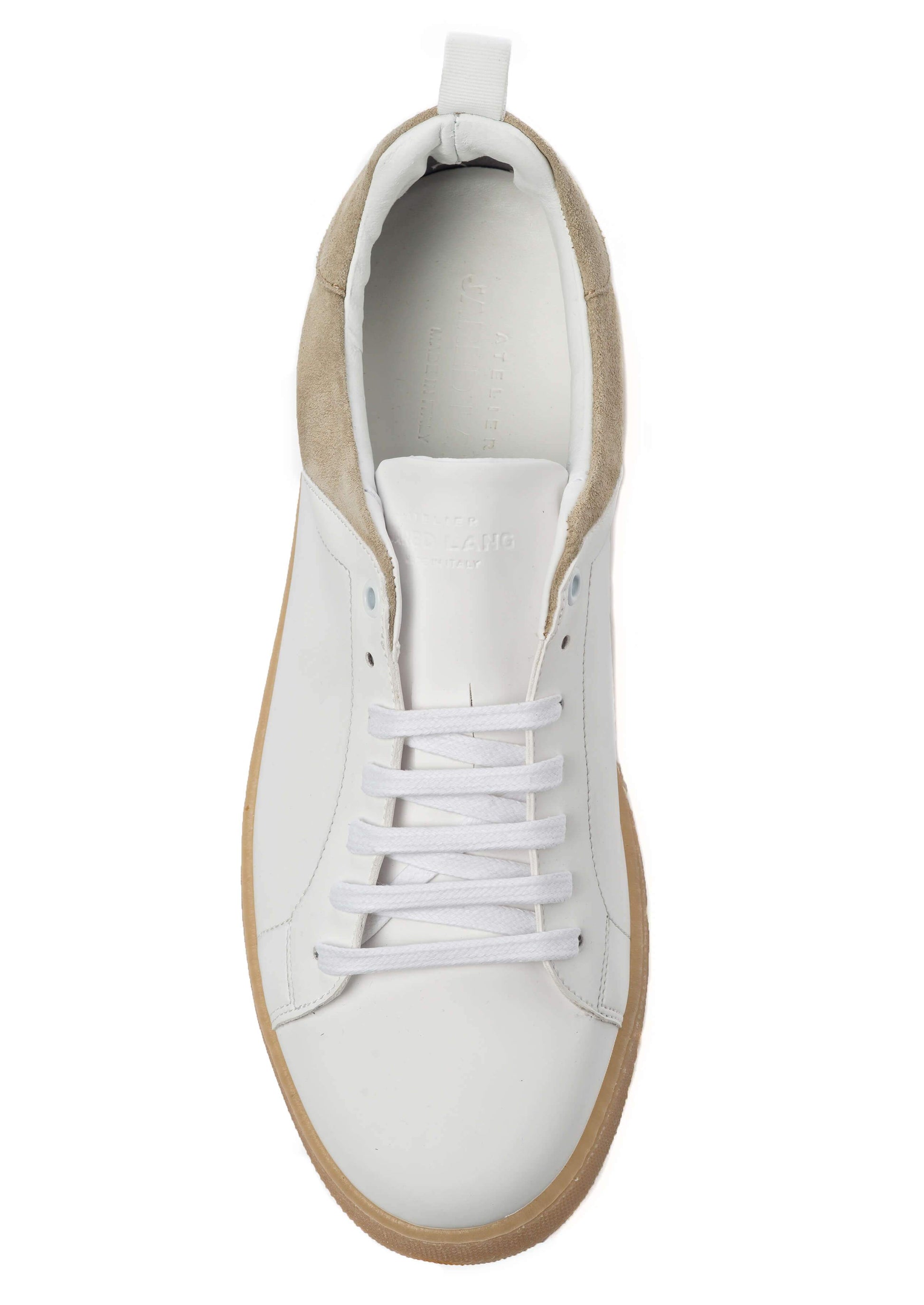 White Beige Sneakers for Men 3839-WB - Jared Lang
