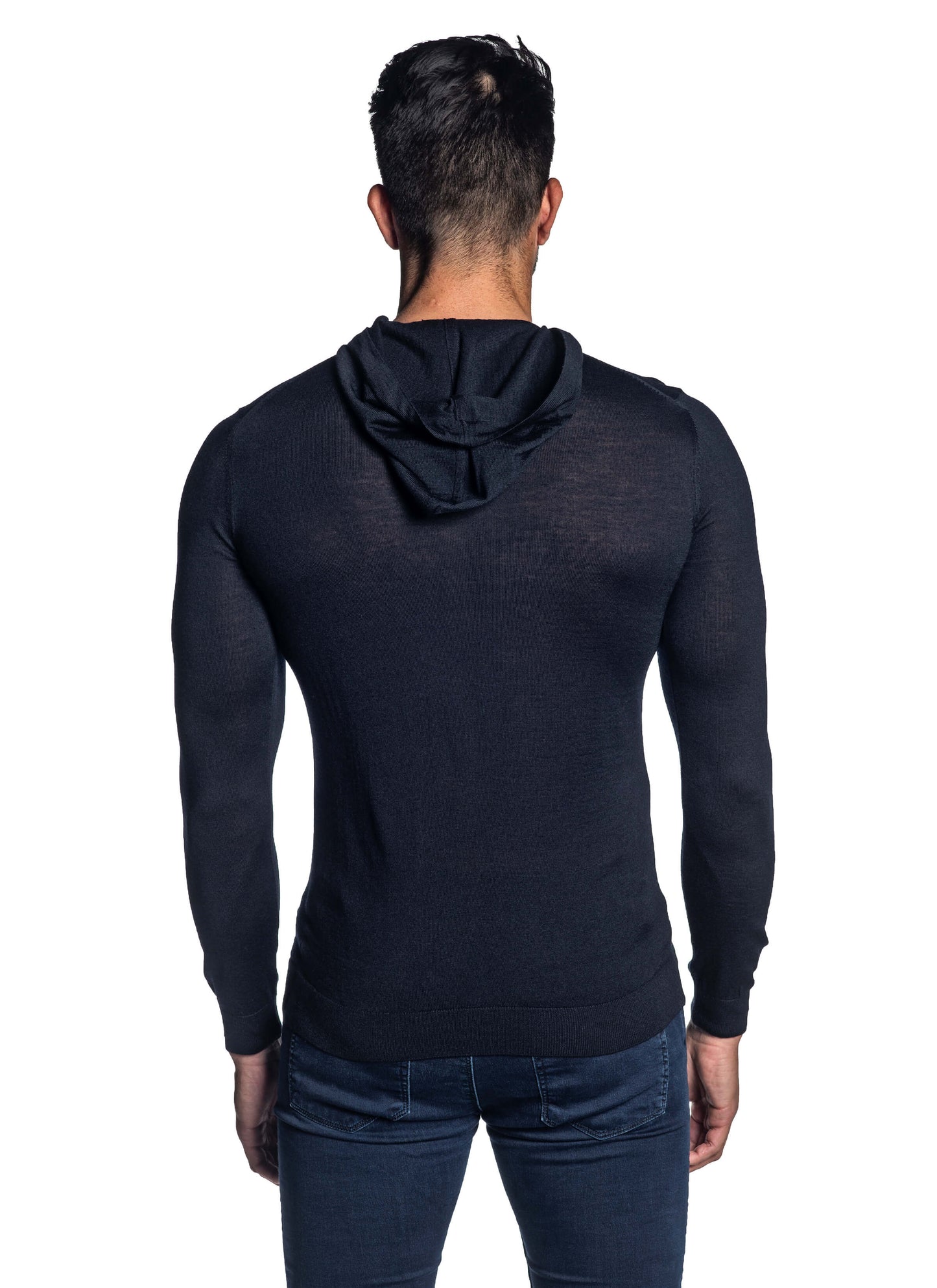 Navy Hoodie for Men H-02681-01 - Back - Jared Lang