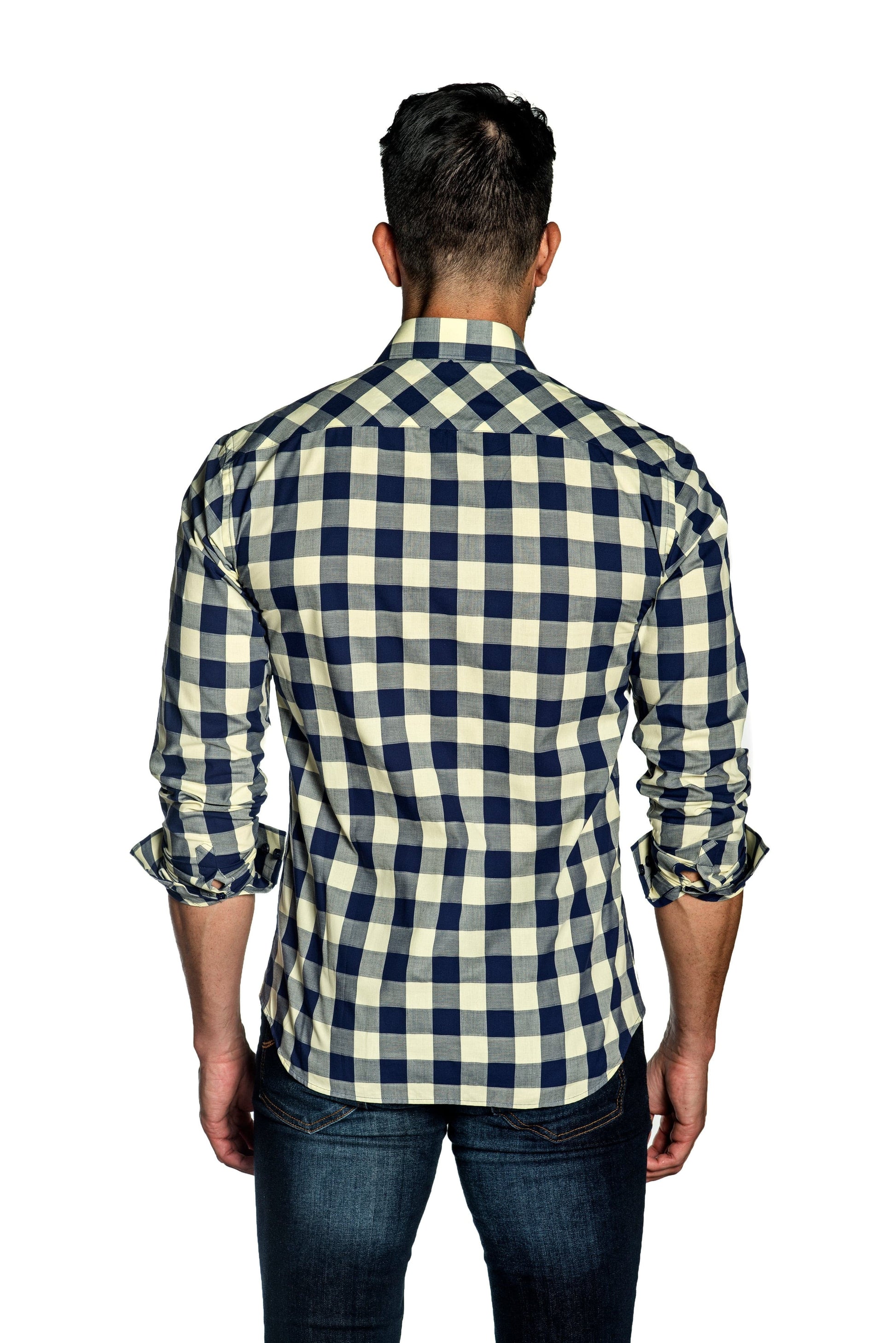Navy Check Mens Shirt OT-6021.