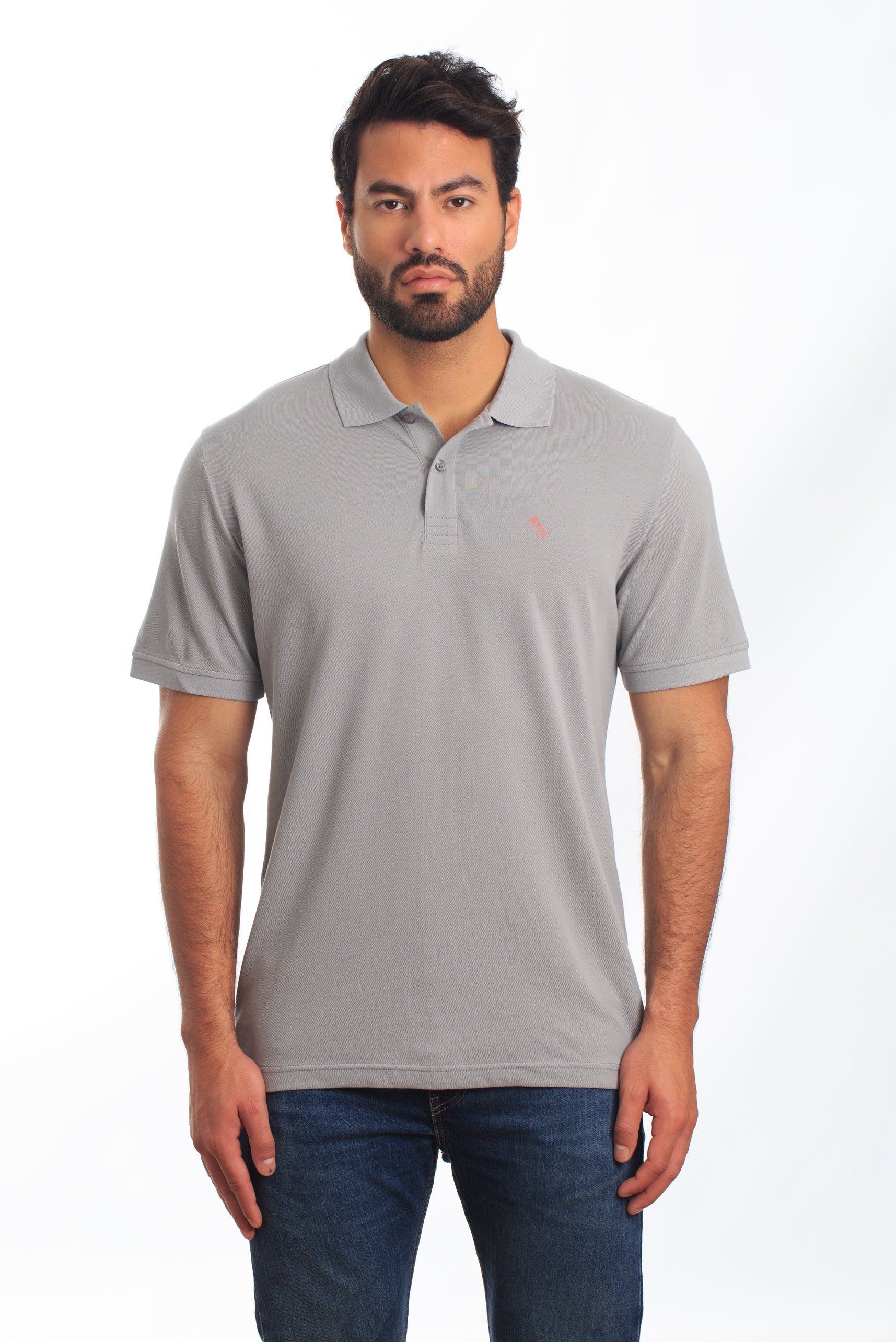 Grey Polo P-122 Front