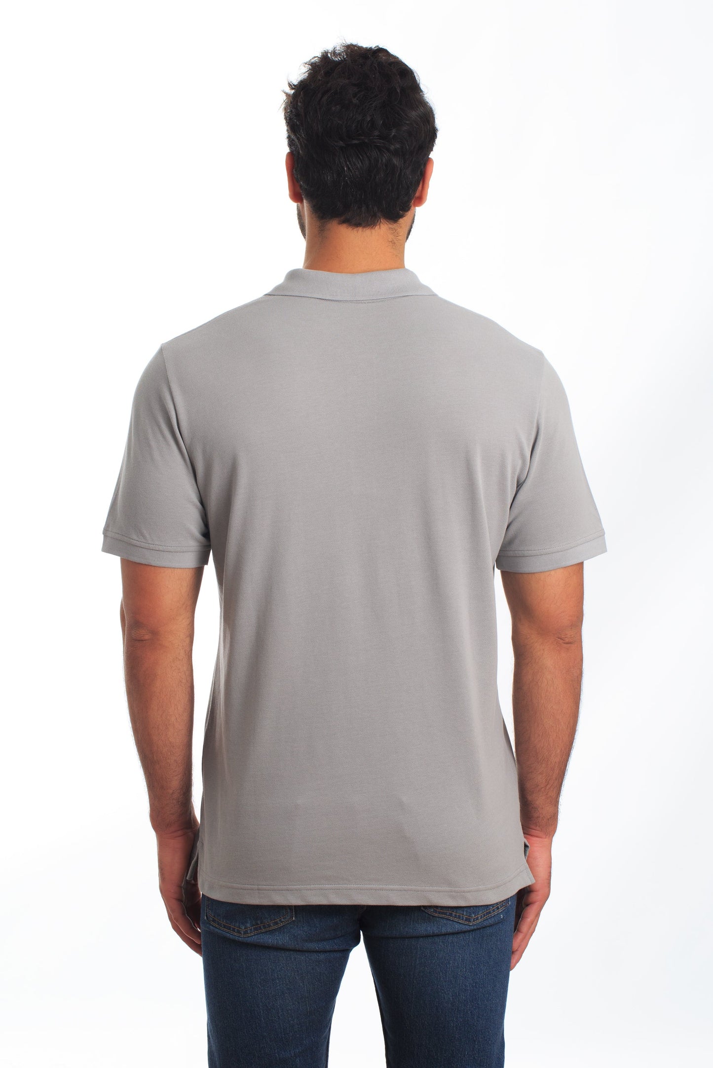 Grey Polo P-126 Back