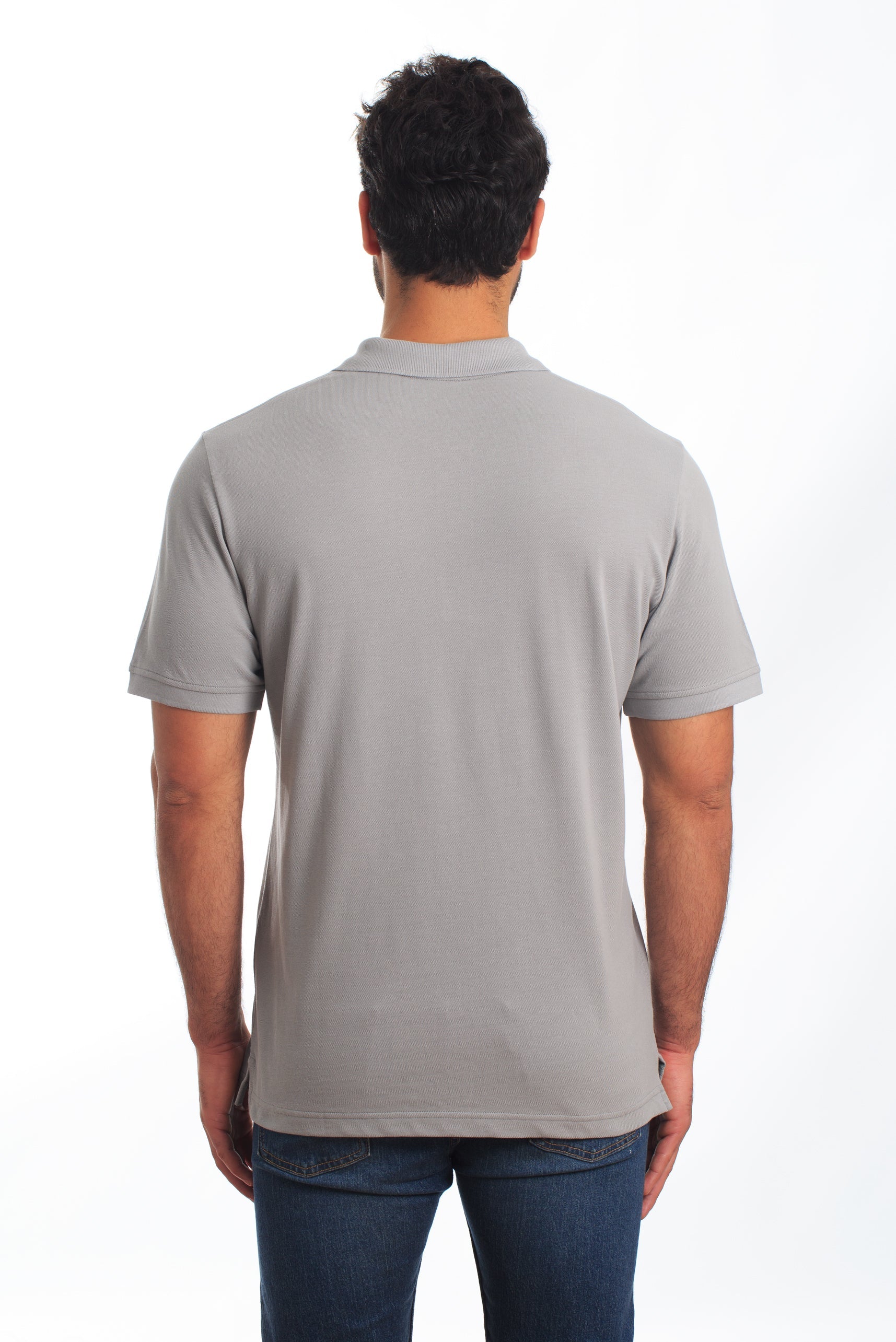 Grey Polo P-126 Back