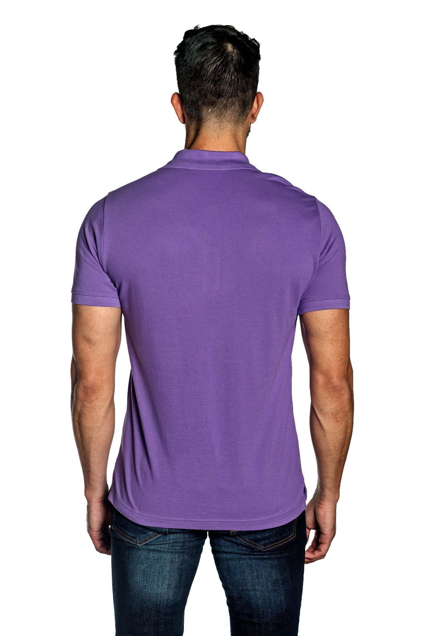 Purple Mens Polo With Lightning Embroidery P-34.