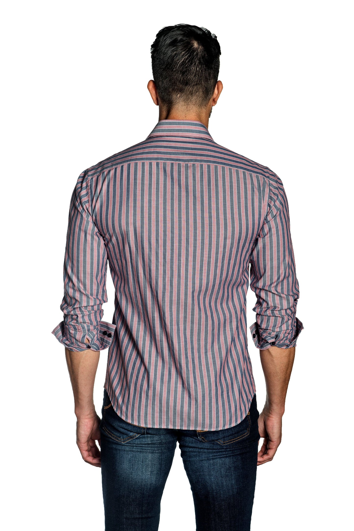 Navy - Maroon Mens Shirt T-6034.