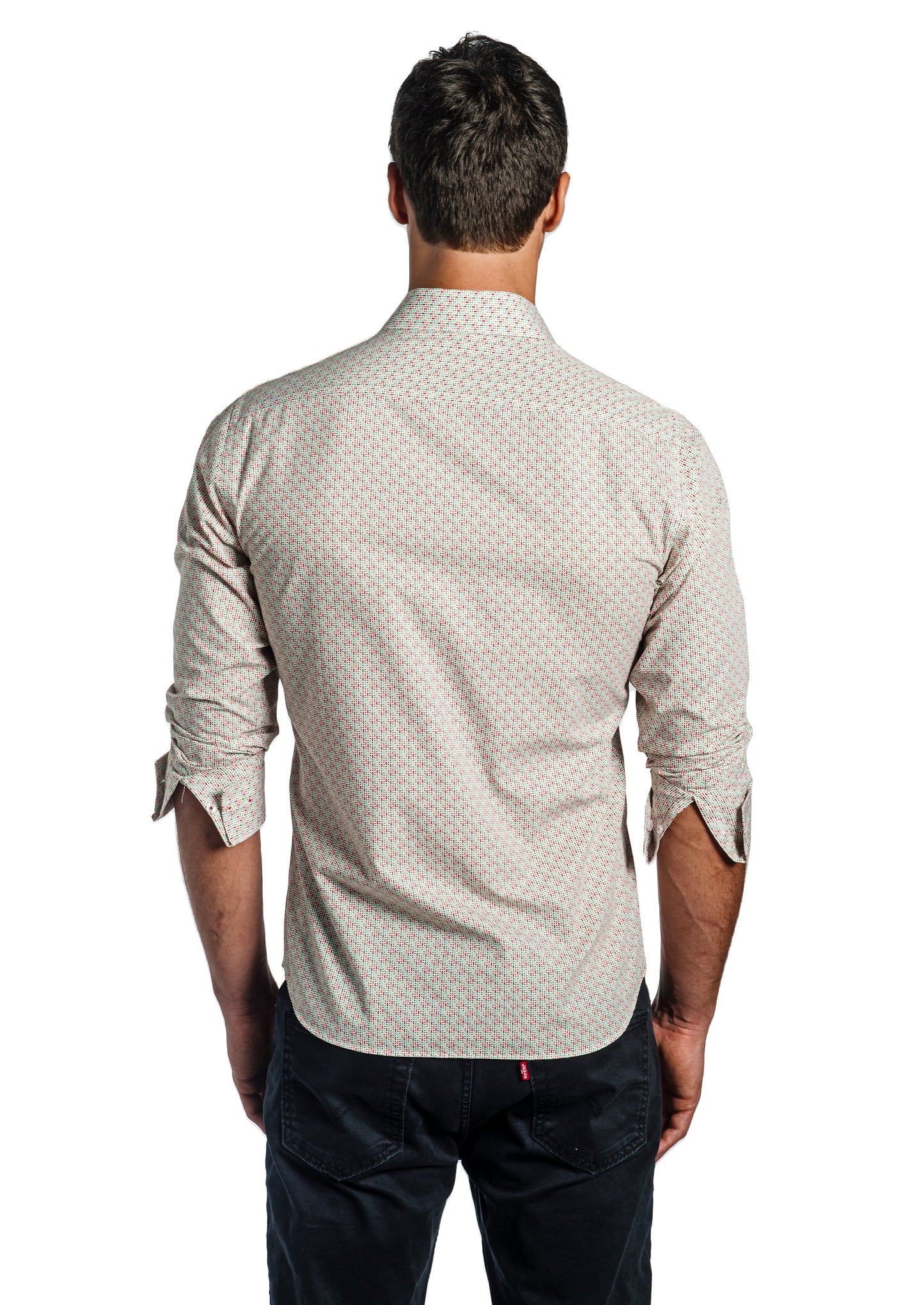Yellow Multi Long Sleeve Shirt T-6684 Back