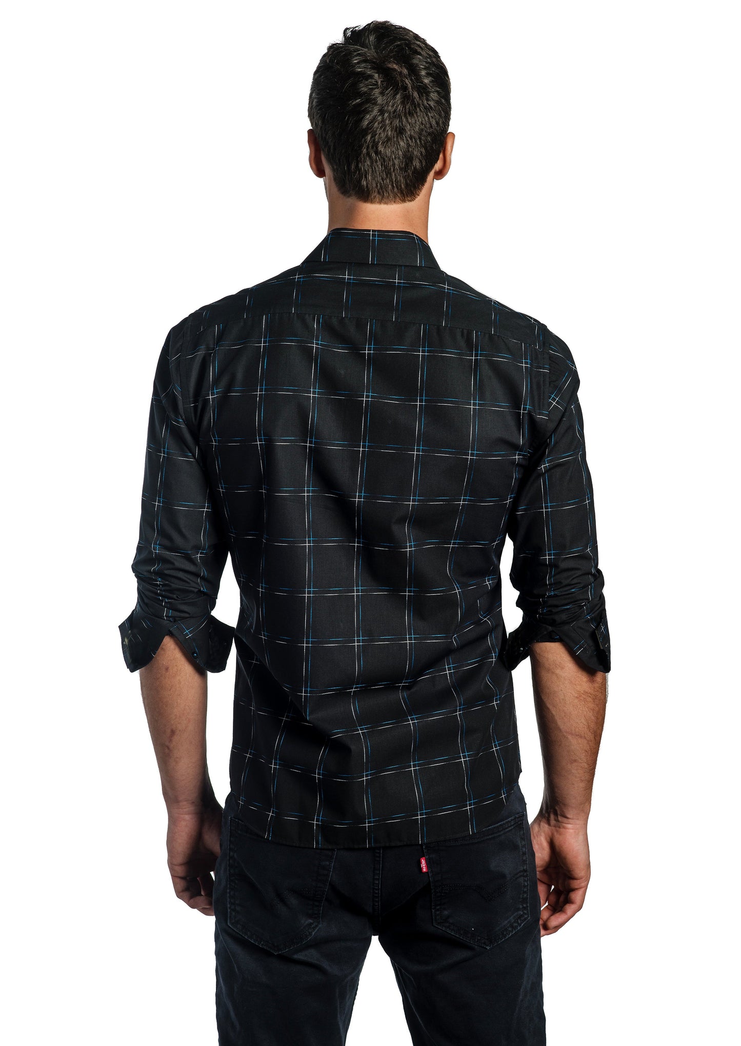 Black Long Sleeve Shirt T-6690 Back