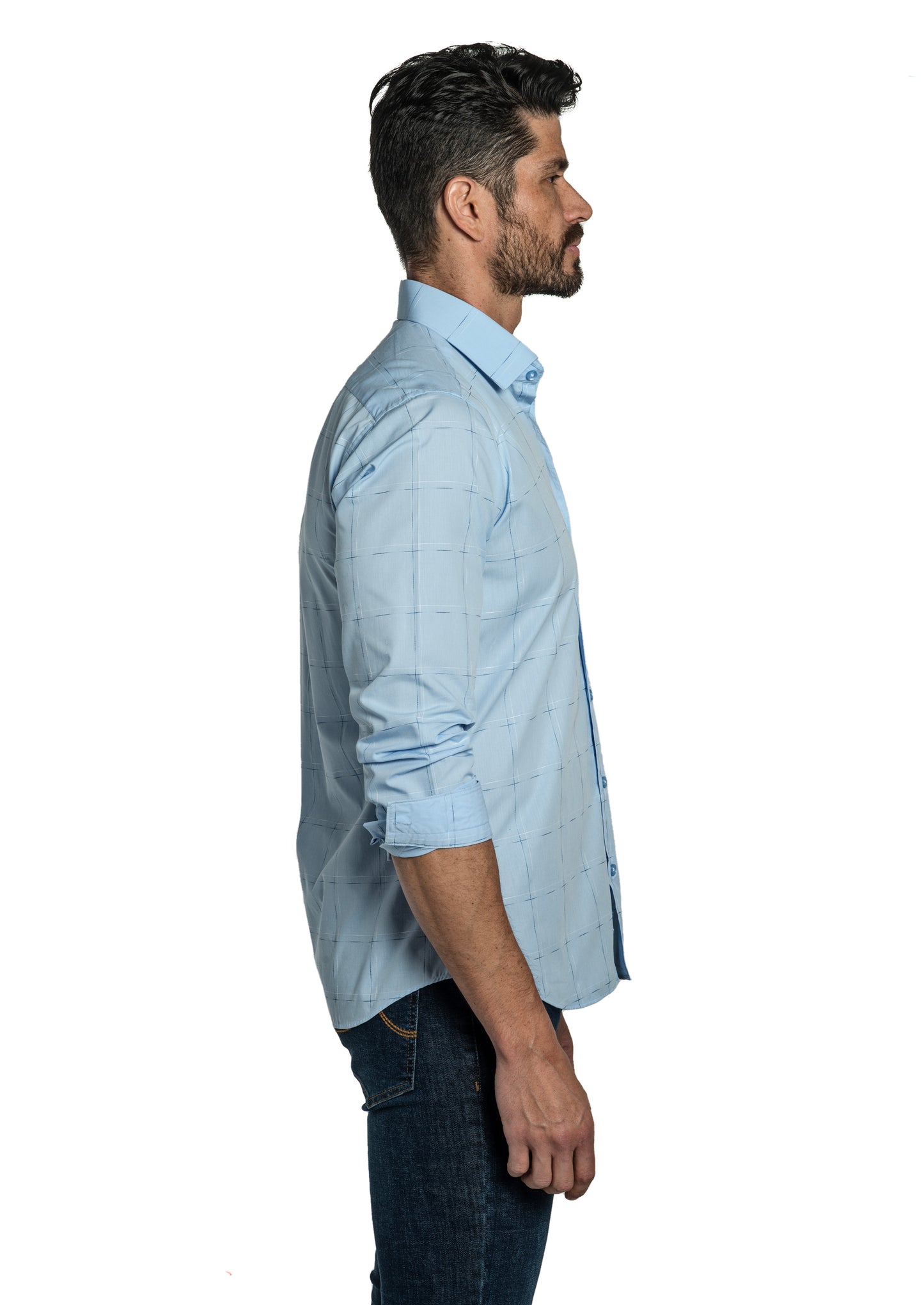 Light Blue Long Sleeve Shirt T-6691