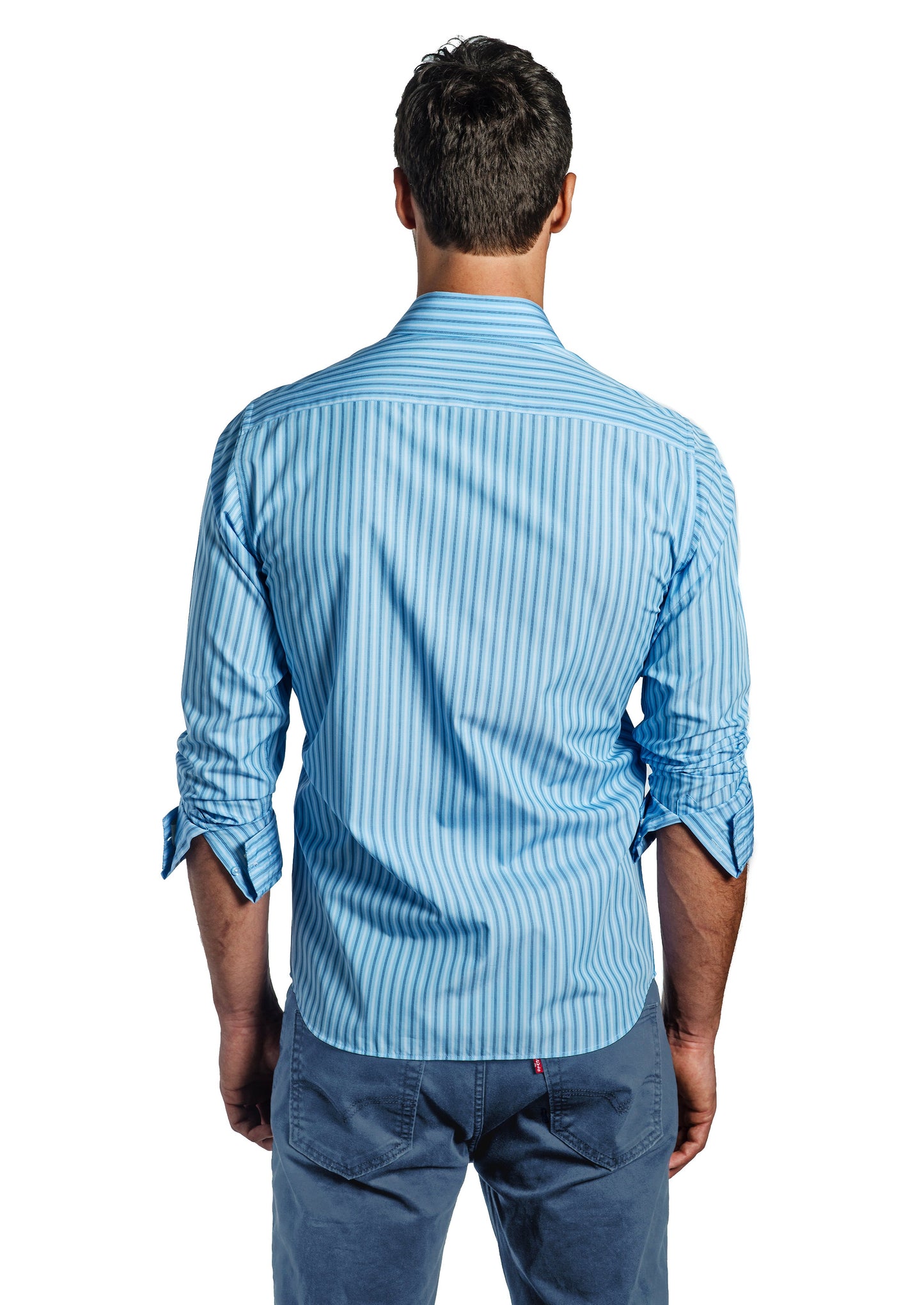 Blue Long Sleeve Shirt T-6692 Back